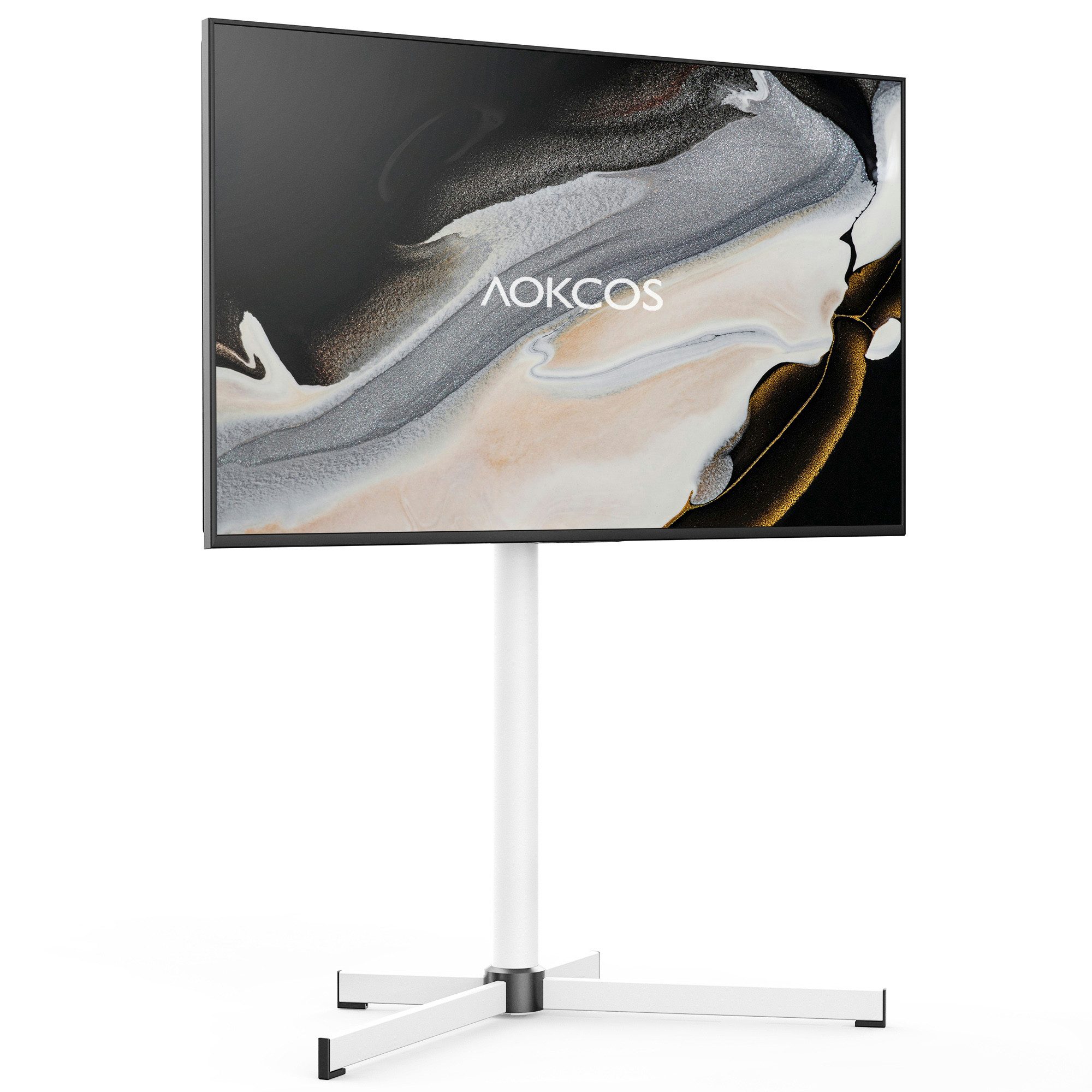 AOKCOS TV-Ständer, (bis 65 Zoll, mit X-förmiger Metallbasis)