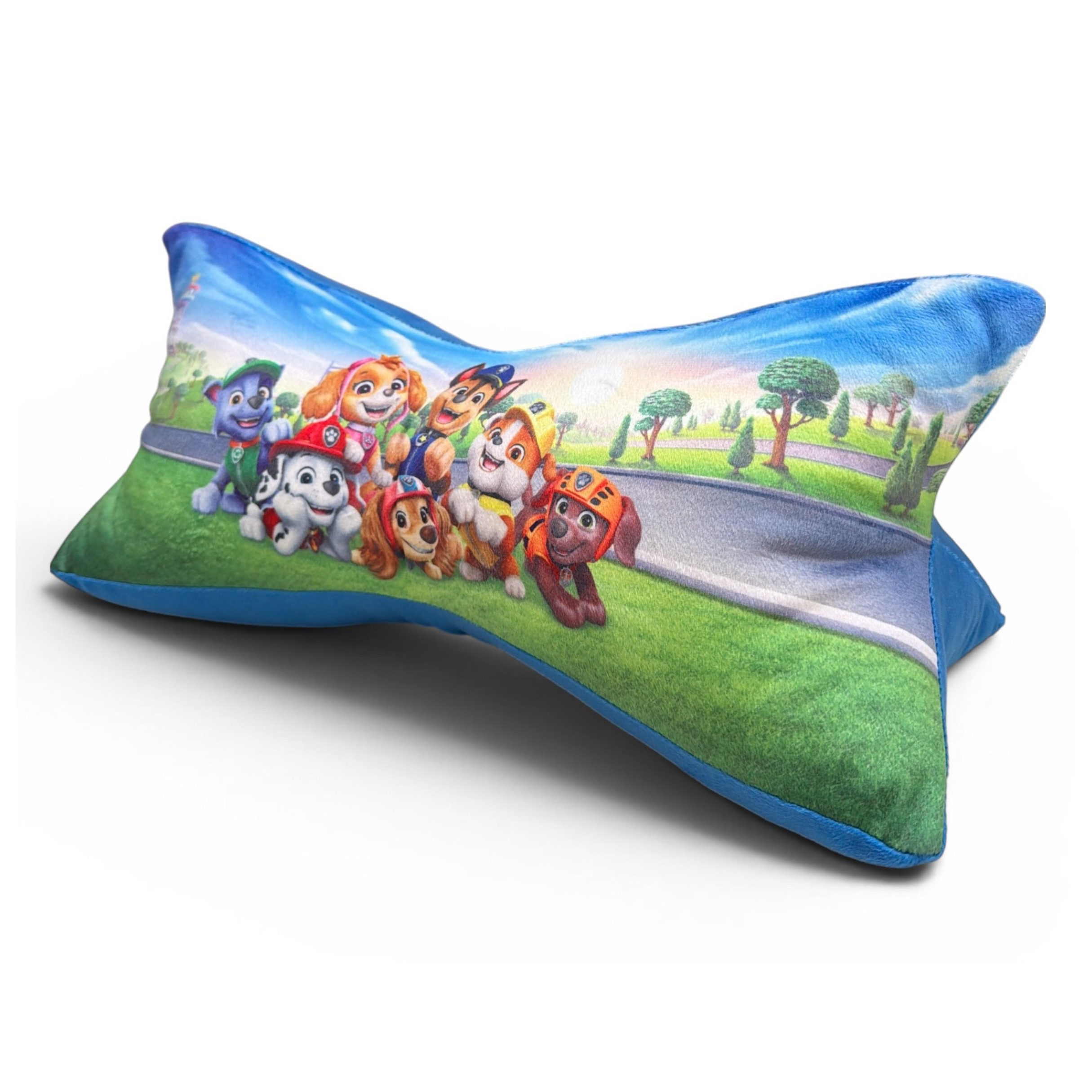MTOnlinehandel Nackenkissen PAW Patrol Leseknochen für Kinder 40 × 18 cm, 1-tlg., ergonomische Form zum Lesen, Kuscheln und Entspannen