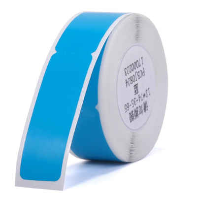 NIIMBOT Etiketten Kabeletikett 12,5x74+35mm (blau) 65 Stück, für Etikettendrucker D11 und D110