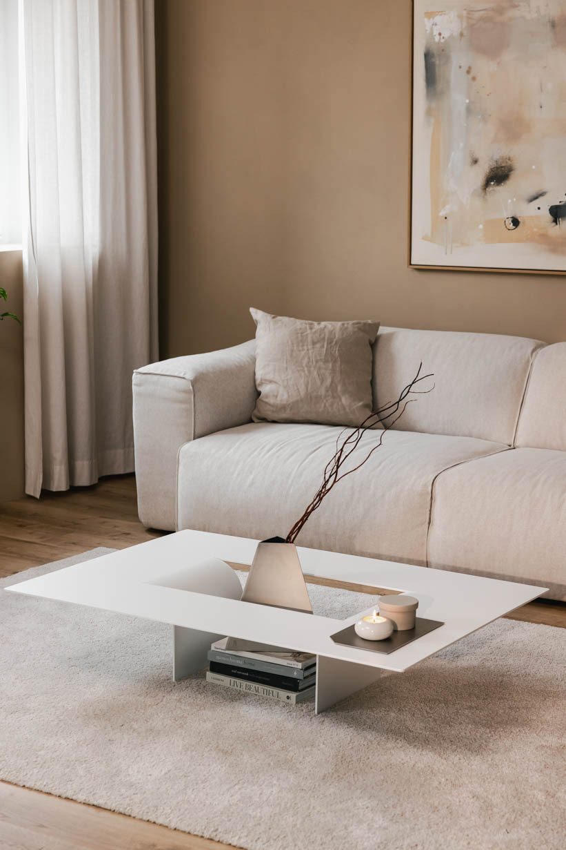 Metallbude Couchtisch CUT, Design Couchtisch ohne Montage, aus einem Stahlblech gefertigt