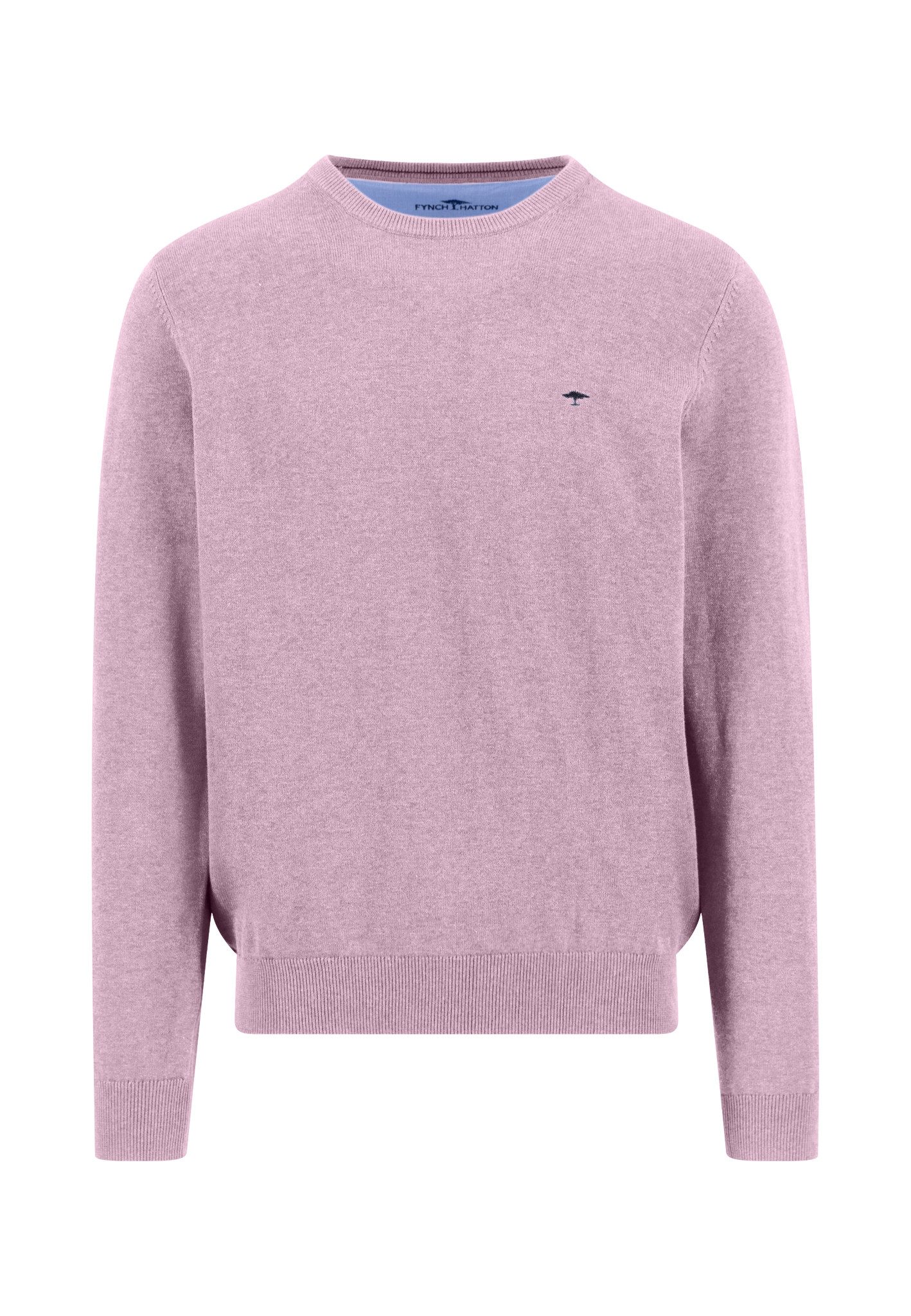 FYNCH-HATTON Rundhalspullover mit Logo Stickerei günstig online kaufen