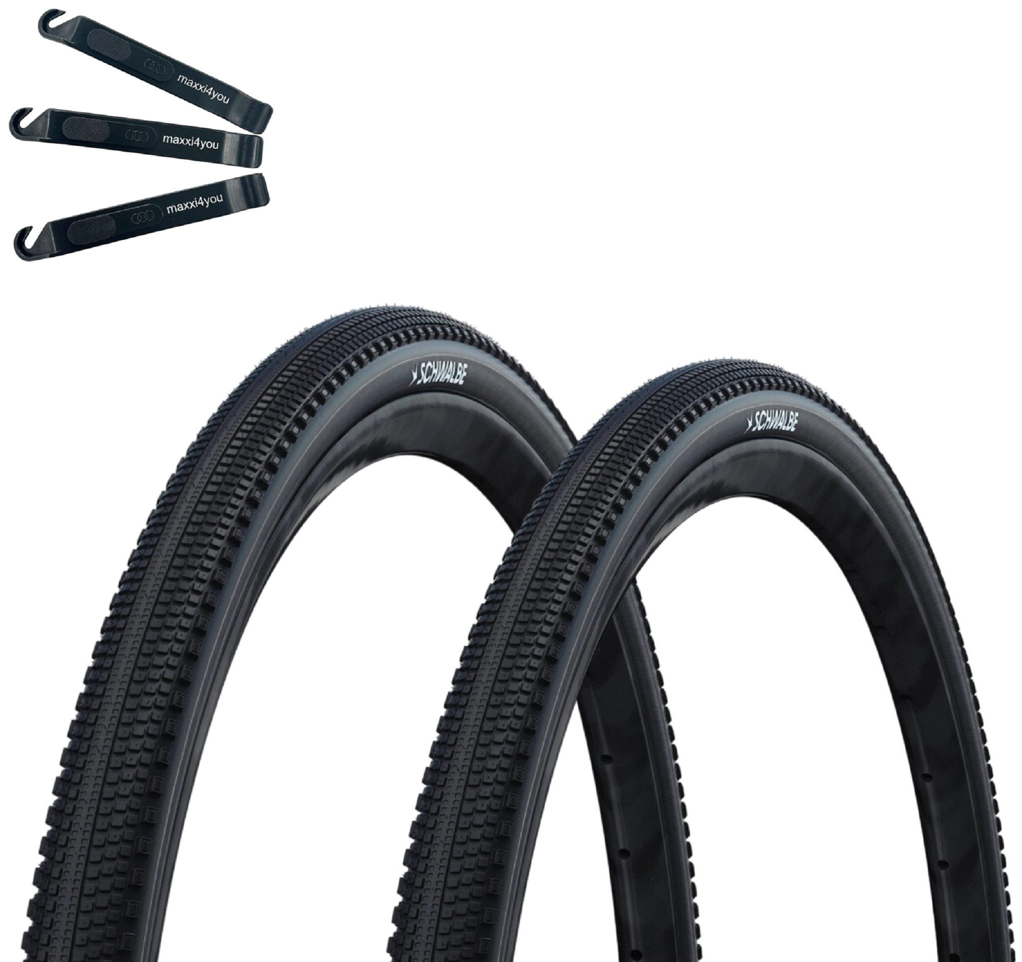 maxxi4you Fahrradreifen 2 x Schwalbe G-One Comp Fahrradreifen Schwarz 50-622 inkl. RH