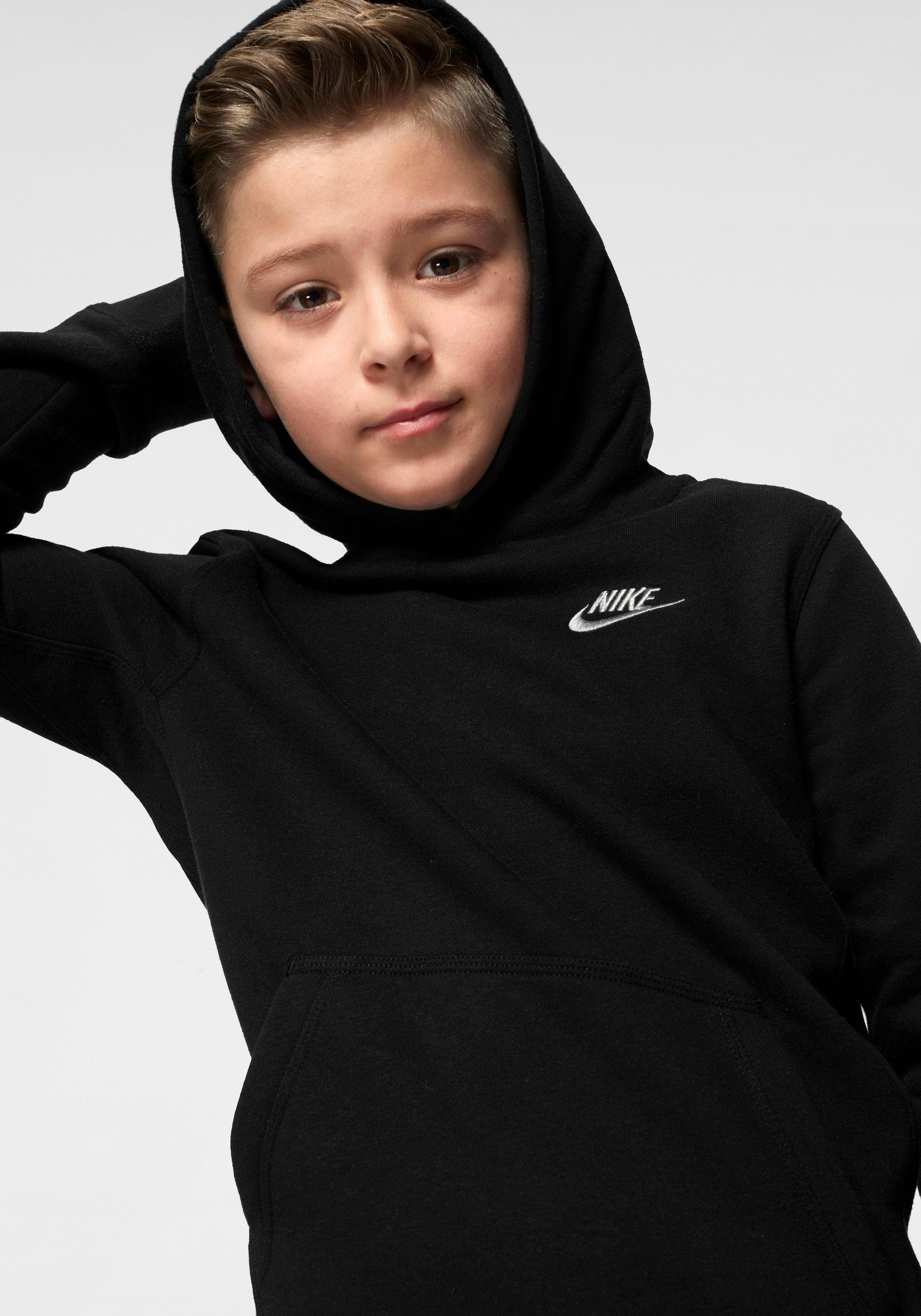 Pullover Hoodie Kapuzensweatshirt Sportswear Nike Club schwarz Kids' Big