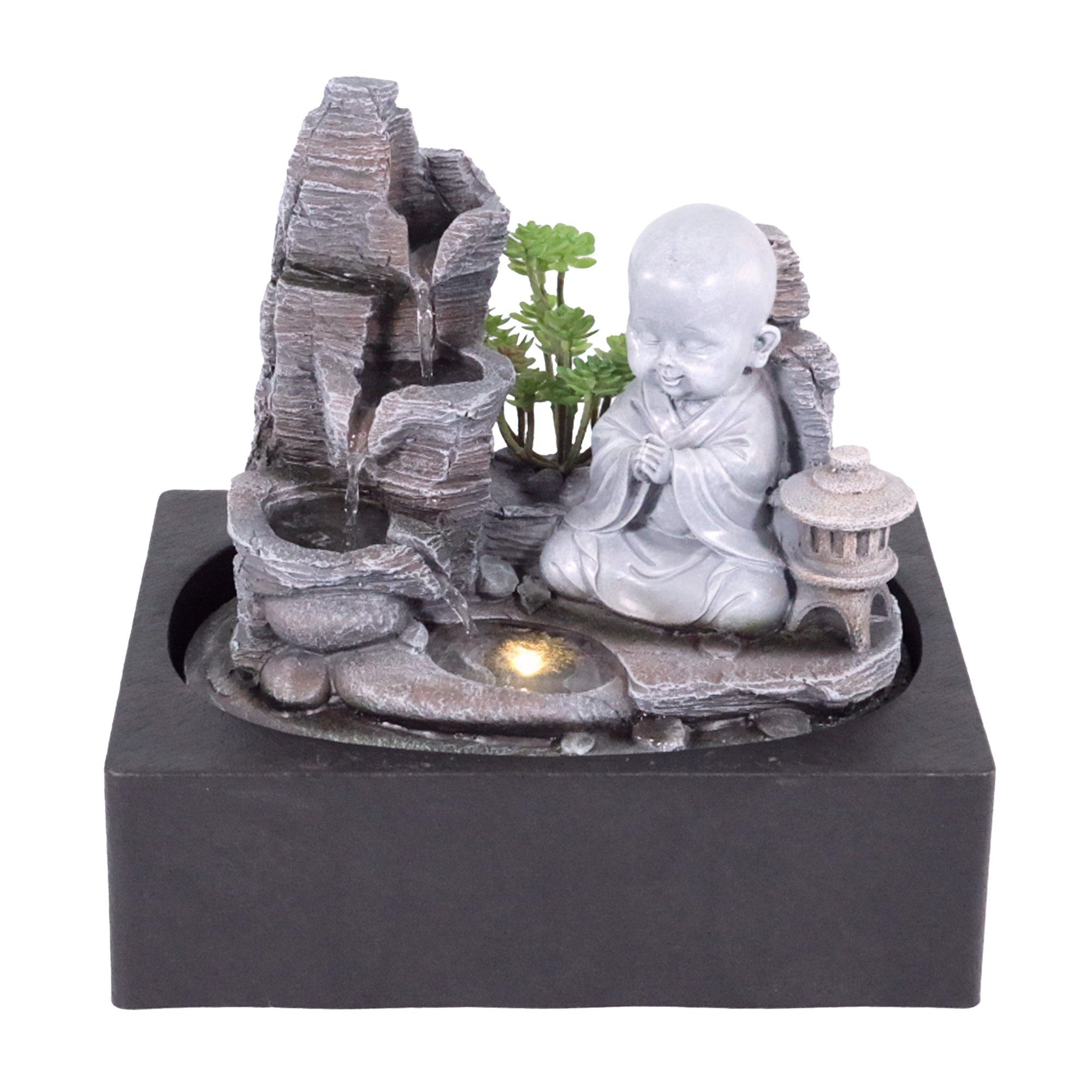 Zimmerbrunnen Motiv-Tischbrunnen mit Pumpe und Beleuchtung