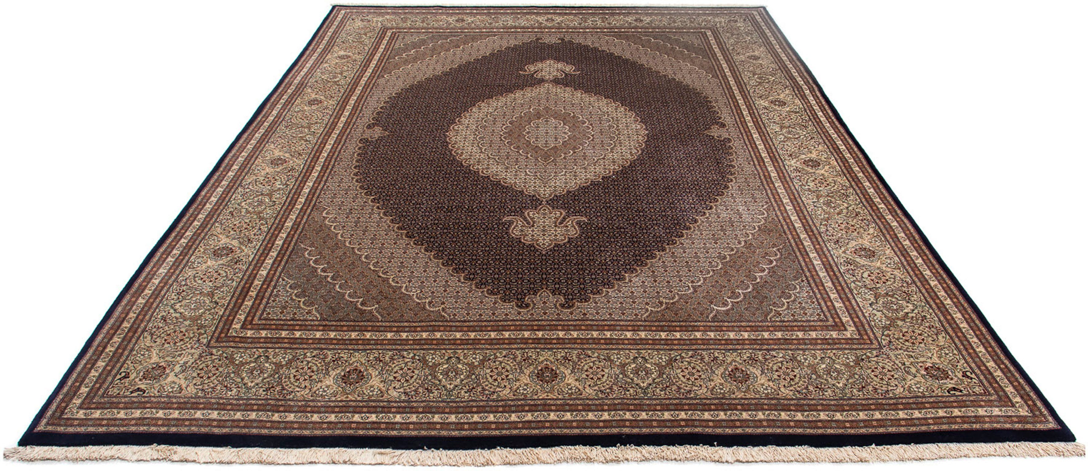 Orientteppich Perser - Täbriz - 354 x 250 cm - hellbraun, morgenland, rechteckig, Höhe: 10 mm, Wohnzimmer, Handgeknüpft, Einzelstück mit Zertifikat