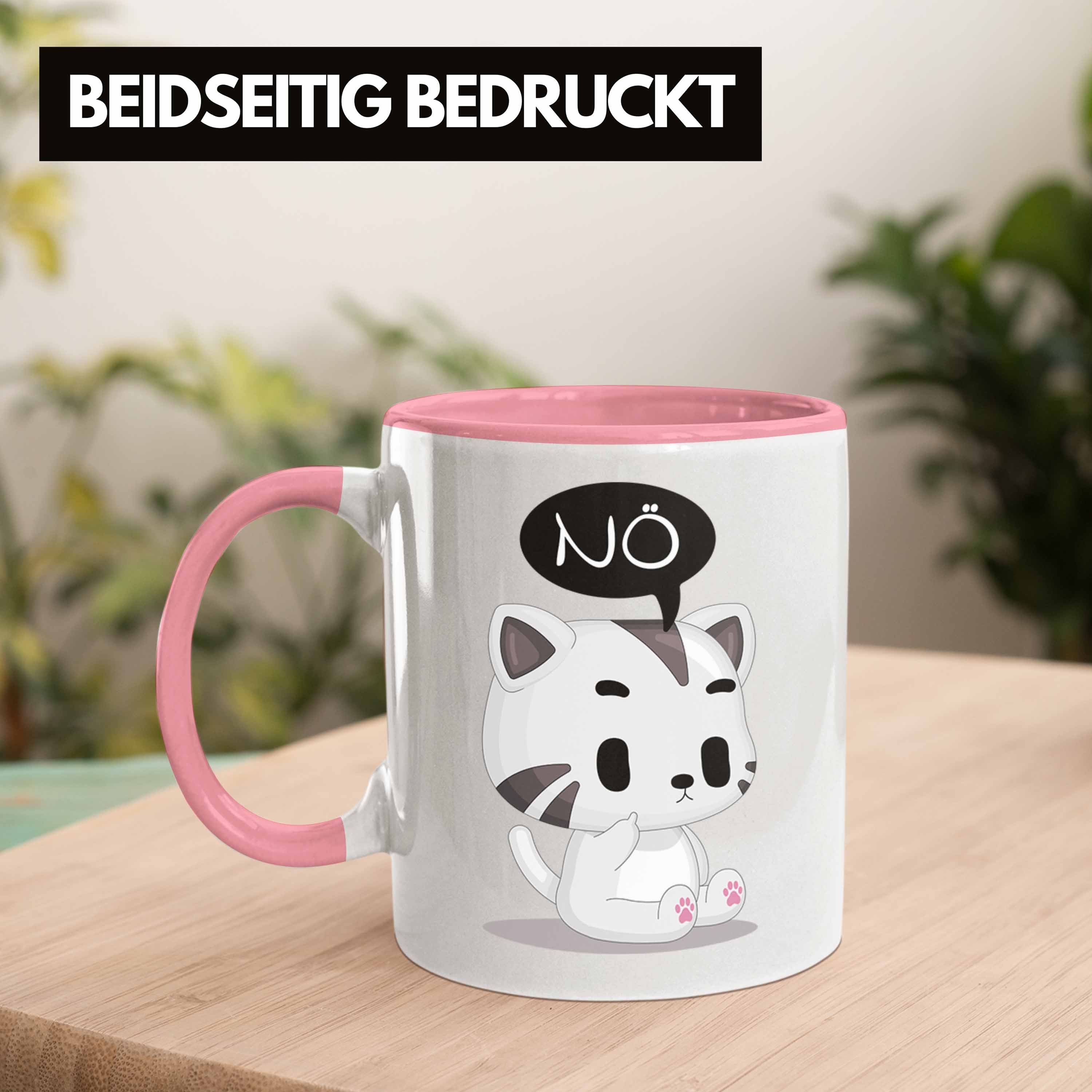 Rosa Frauen Lustige Kollegin - Trendation Nö Tasse Geschenkidee Katze Kaffeetasse Trendation Tasse für