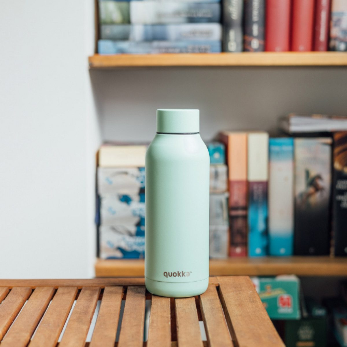 Quokka Trinkflasche Mint Thermo aus Edelstahl 510 ml Isolierflasche für Alltag, Thermofunktion