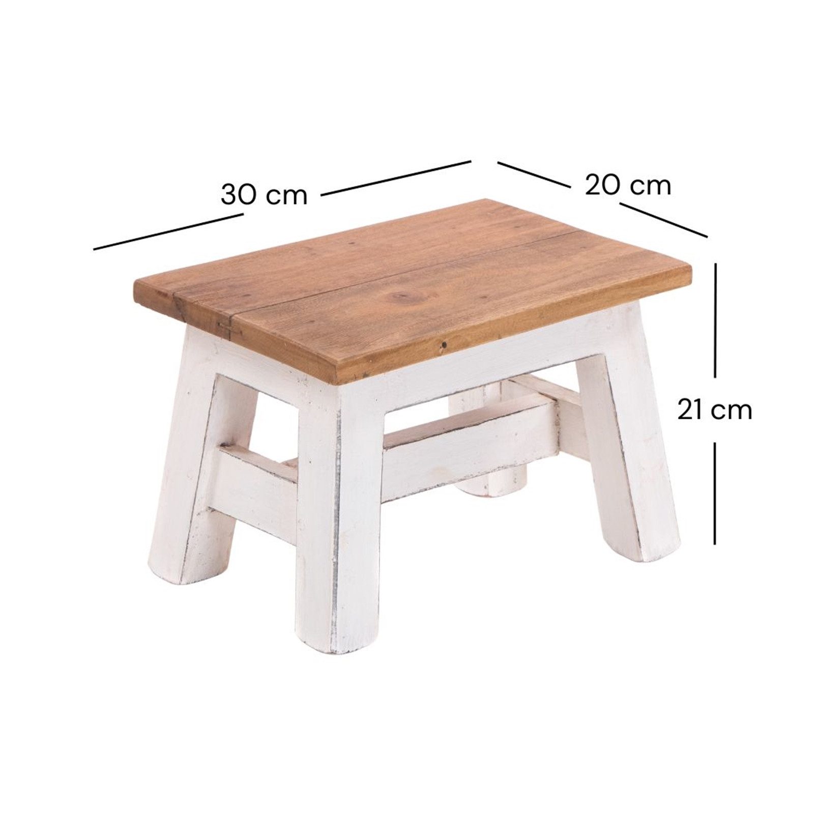 DESIGN DELIGHTS Hocker FUSSHOCKER Monte, 30x21cm(BxH), kleiner Holzhocker a günstig online kaufen