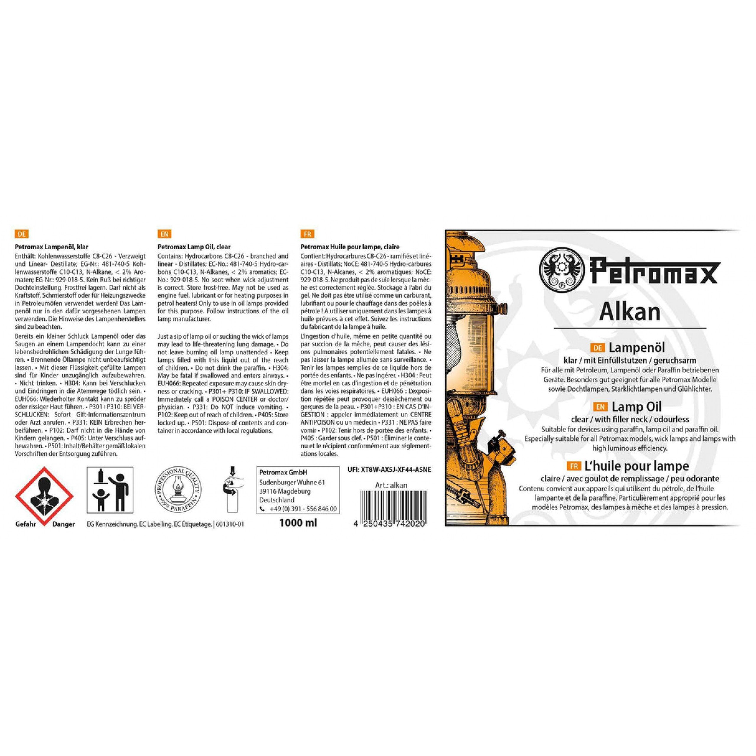 Petromax Gartenleuchte Petromax Alkan Paraffinöl 1 Liter-Flasche Lampenöl f günstig online kaufen