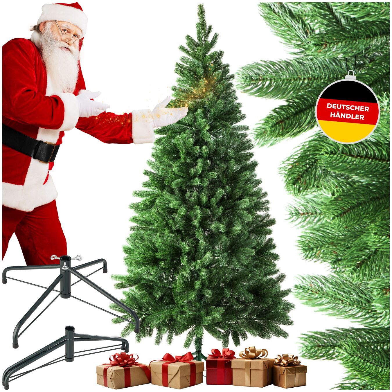 tectake Künstlicher Weihnachtsbaum Christbaum künstlich Tannenbaum 140-180c günstig online kaufen