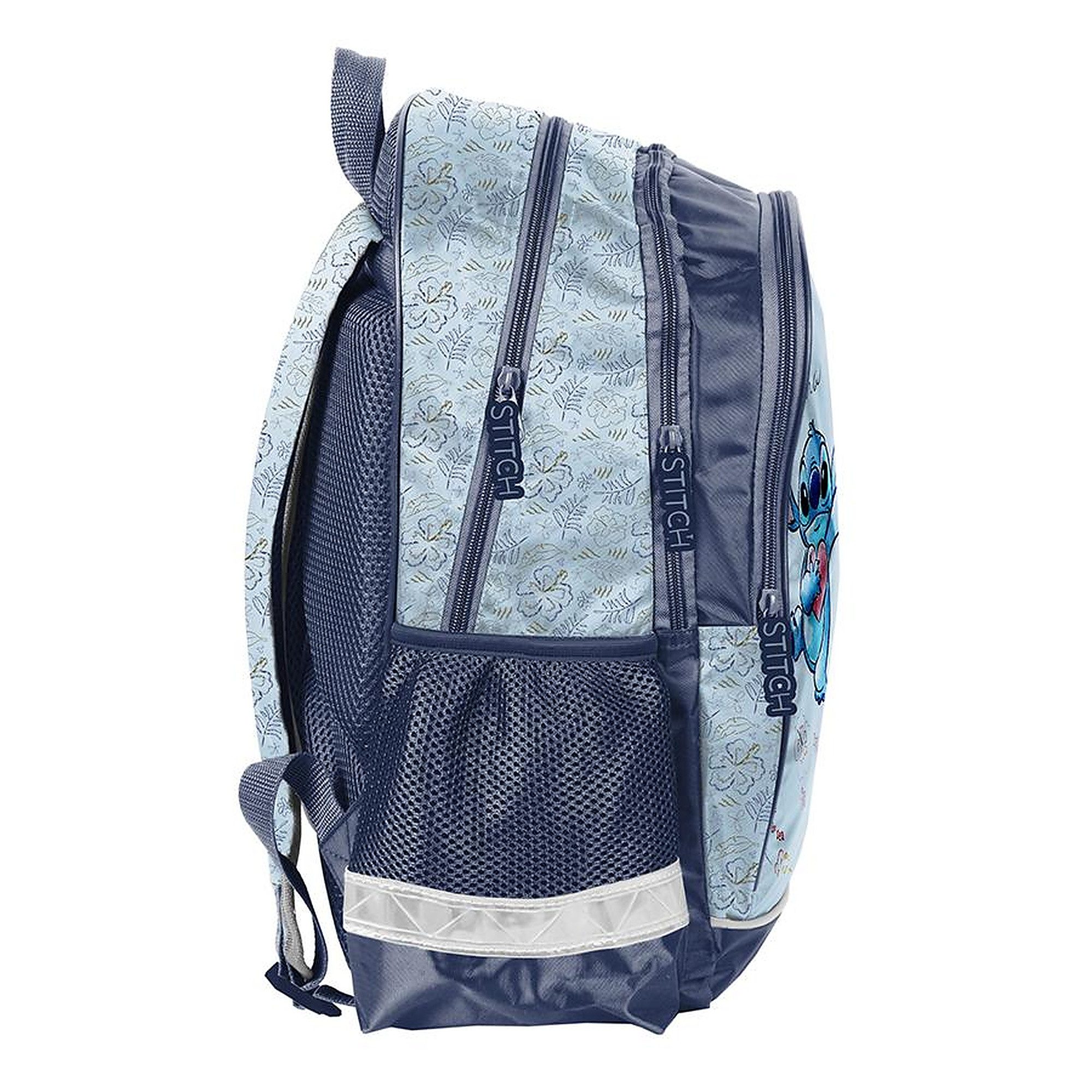 PASO Schulrucksack Stitch Disney Mega (Schulset, 10-tlg), Schulranzen-Set Für Jungen & Mädchen Klasse 1–4