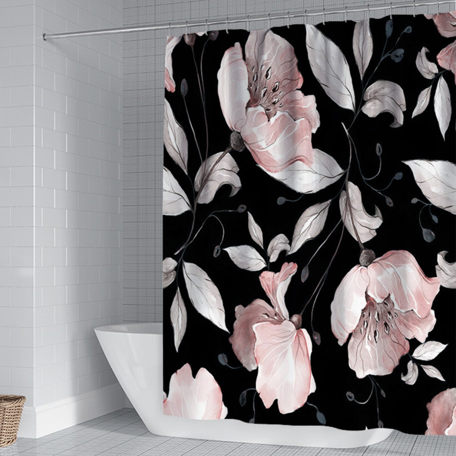 BYSURE Duschvorhang Breite 180 cm (1-tlg), Wasserdichter Duschvorhang mit R günstig online kaufen