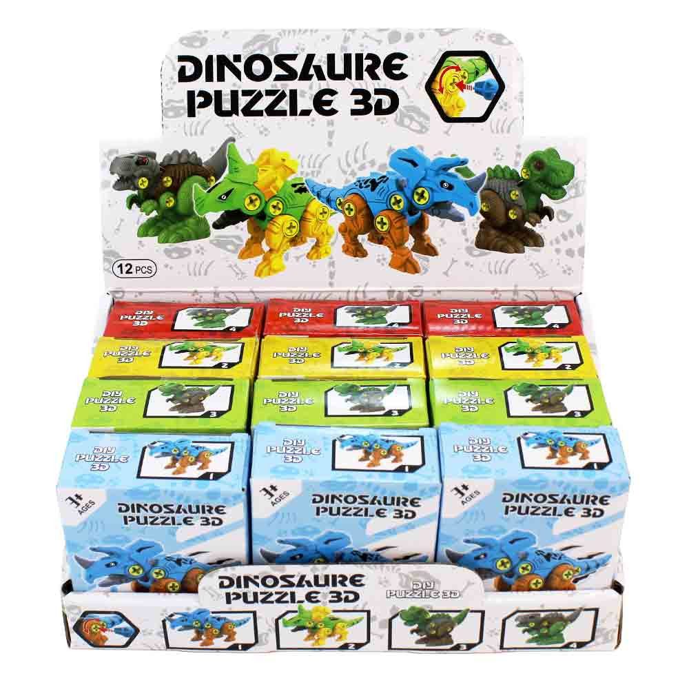 B&G INTERNATIONAL Spielzeug-Auto Dino 3D Puzzle Sets zum selber Bauen - ca. 5 cm, (12-tlg)