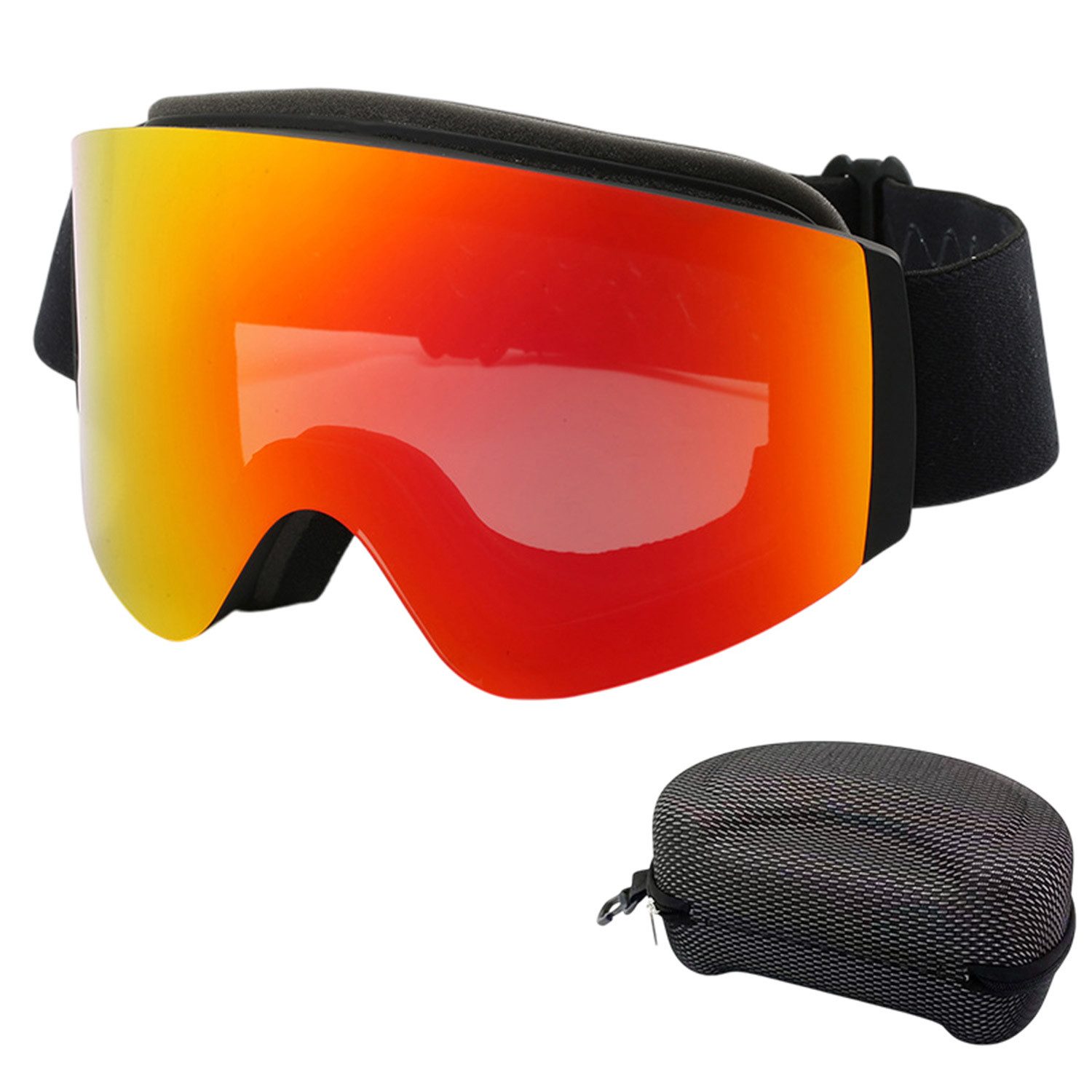 Refttenw Skibrille Unisex Skibrille UV-Schutz Schneebrille mit Anti-Fog-Beschichtung, Doppelscheibe Skibrille für brillenträger