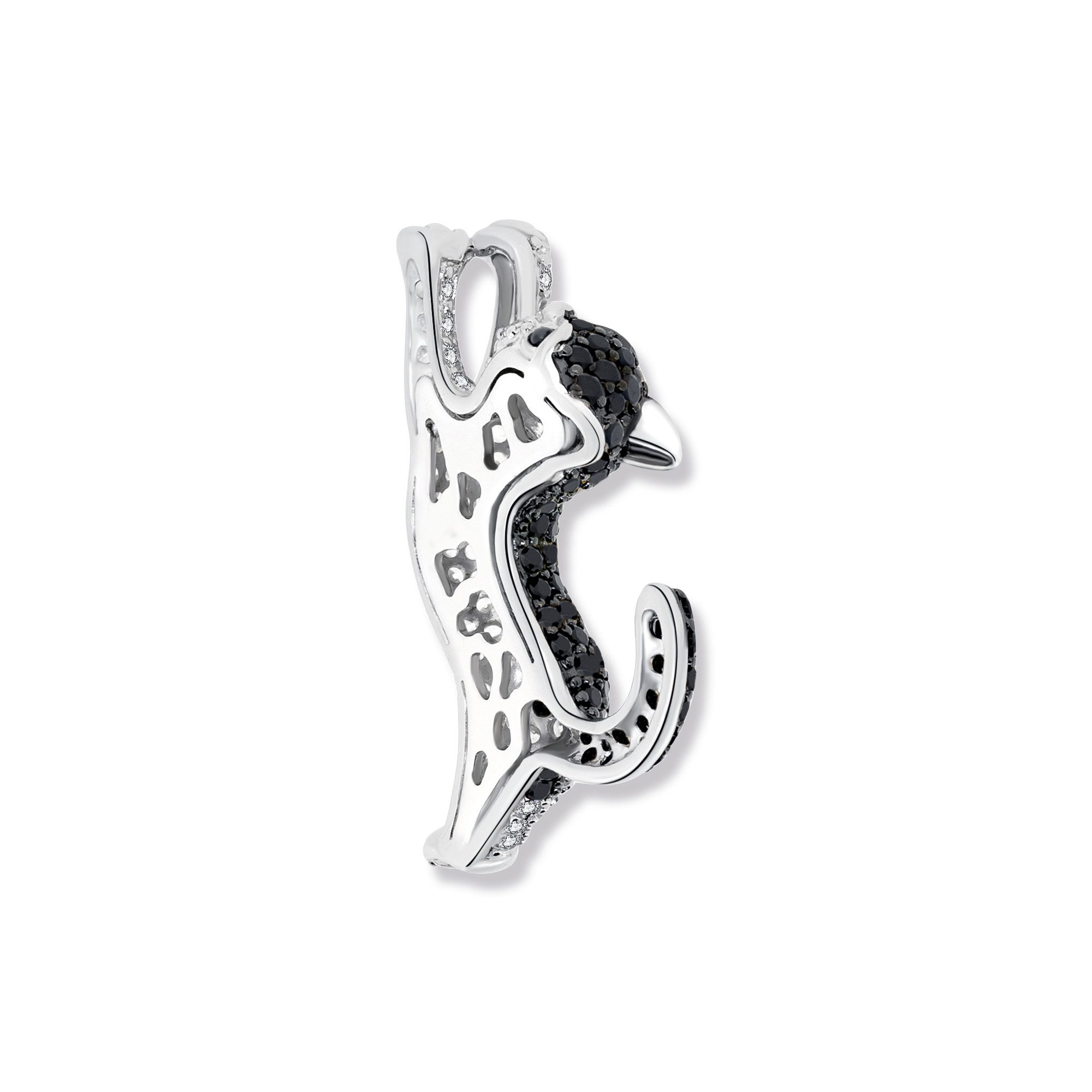 Seinerzeit FLORA & FAUNA Kettenanhänger Ying Katzen Anhänger (1-tlg), Material: 925 Sterling Silber, rhodiniert, geschwärzt