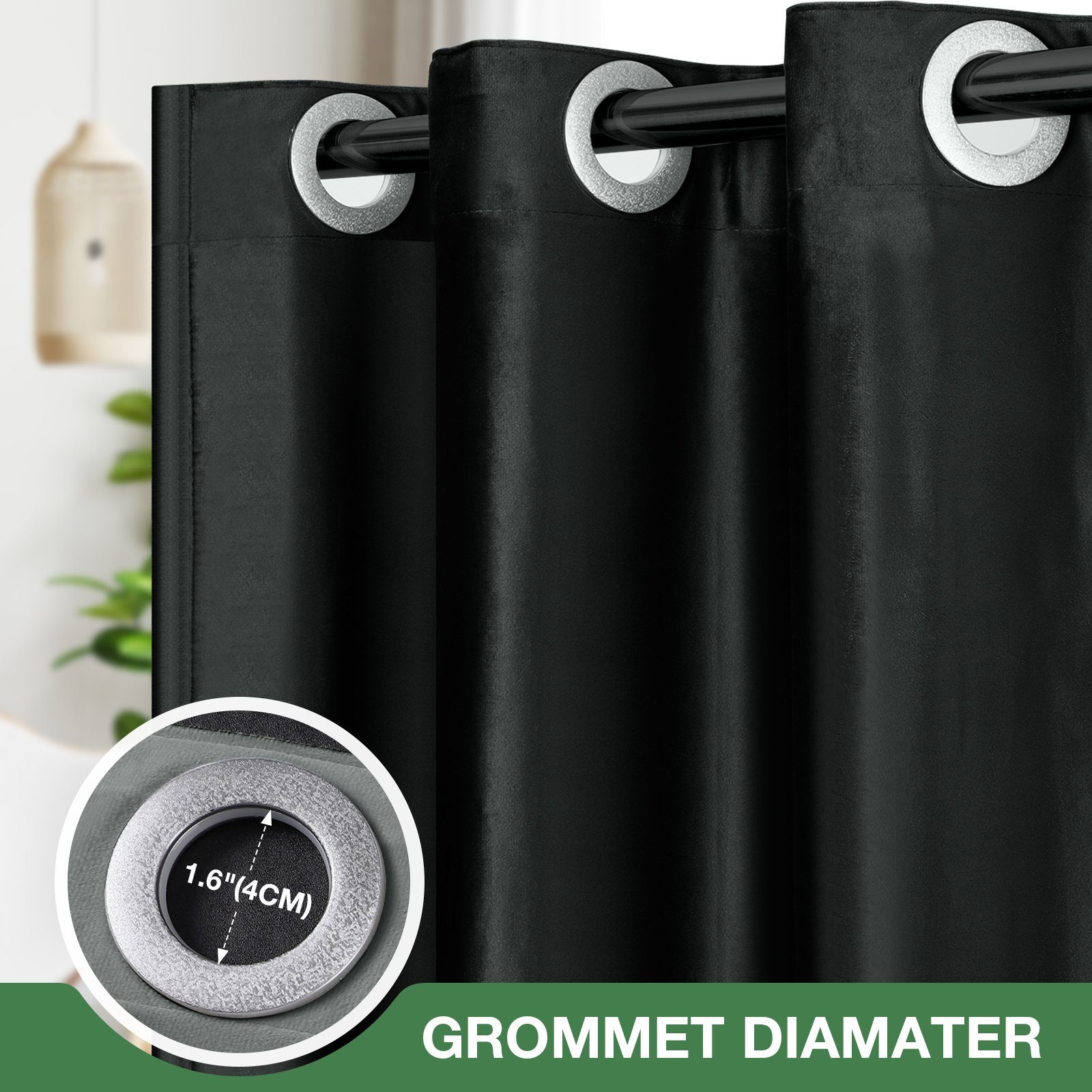 BTTO V&G Türvorhang Samt Thermovorhänge,Ösen,3 Farben,1 günstig online kaufen