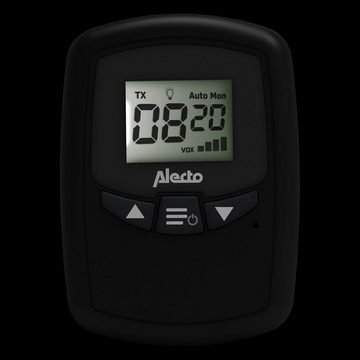 Alecto Babyphone Erweiterung DBX80BKBU für DBX80BK, 3km Reichweite, Steckdosenbetrieben mit Hintergrundlicht (Nachtlicht)