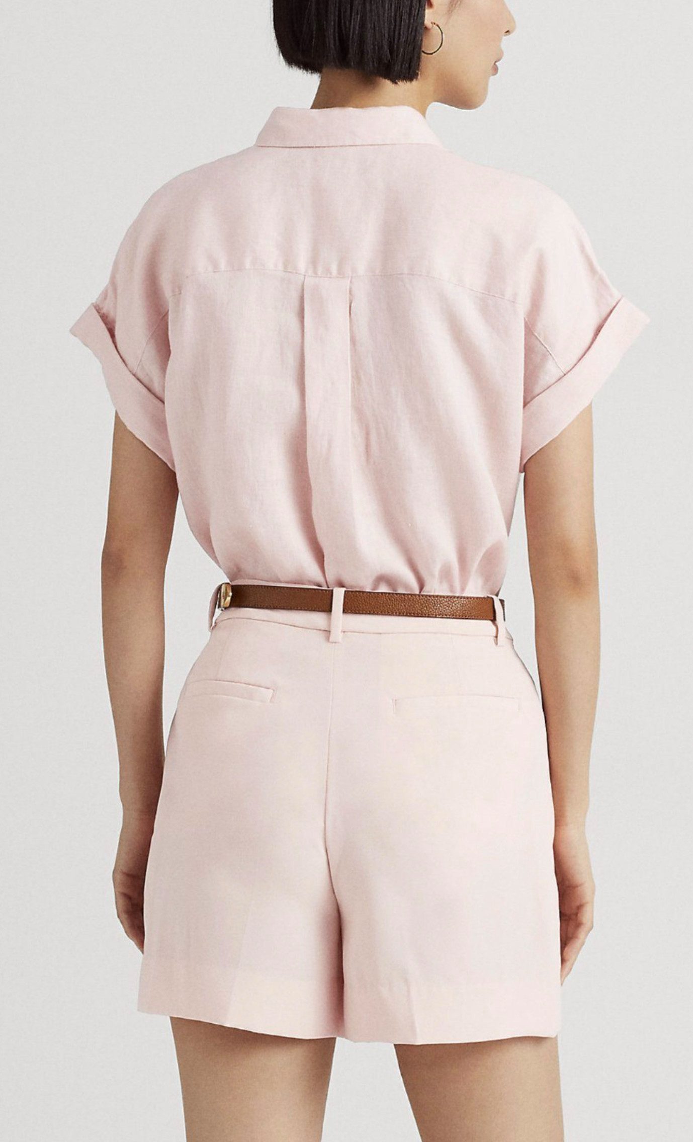 Polo Ralph Lauren T-Shirt "LAUREN" Hemd Linen Broono Dolman-Sleeve Shirt Bluse Tee Lino