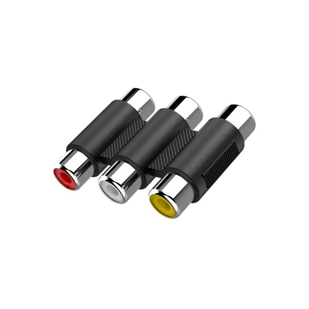 Hama Kabelverbinder-Sortiment Hama Video-Adapter 3 Cinch-Kupplungen schwarz