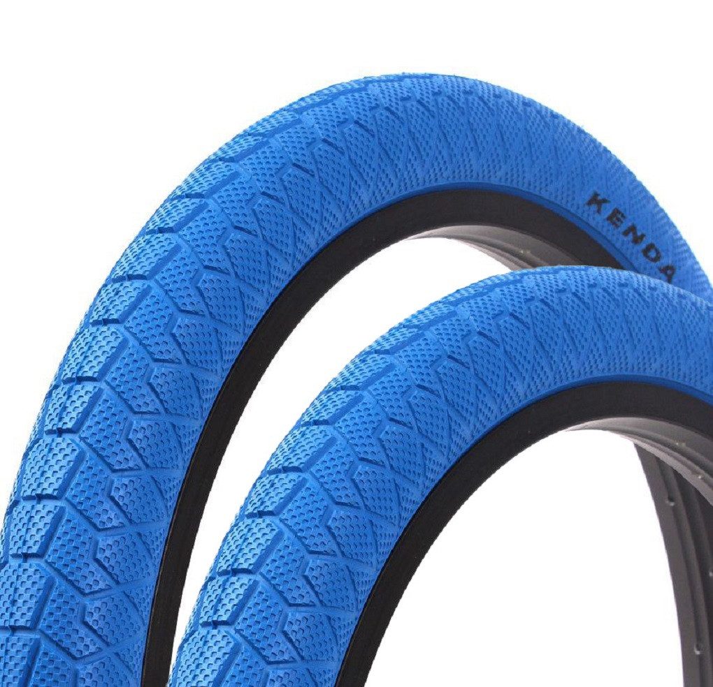 KHEbikes Fahrradreifen BMX Reifen Set Kenda 20 Zoll x 1,95 Blau Freestyle Park Street, BMX KHEbikes