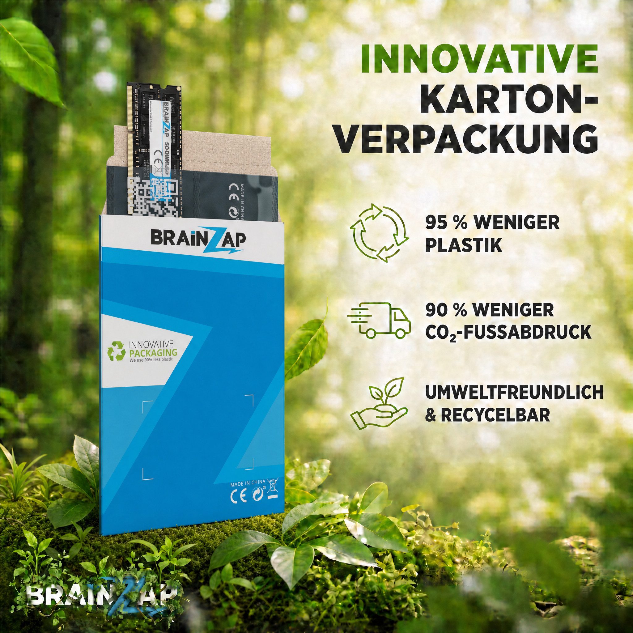 BRAINZAP 8GB RAM PC3L-12800S SO-DIMM Laptop-Arbeitsspeicher (1600 MHz, CL11, 2Rx8, Non-ECC, Unbuffered, für Notebooks - Intel und) – Bild 5 von 5