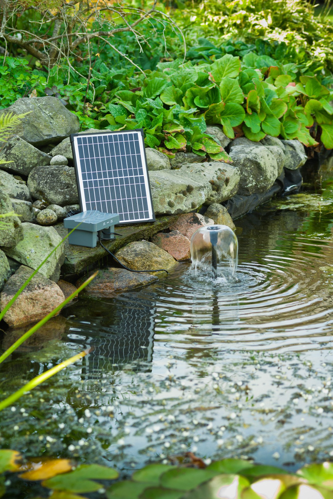 Ubbink Springbrunnenpumpe SolarMax 600 Accu inkl. PowerControl (12-tlg), Hybrid-Funktion