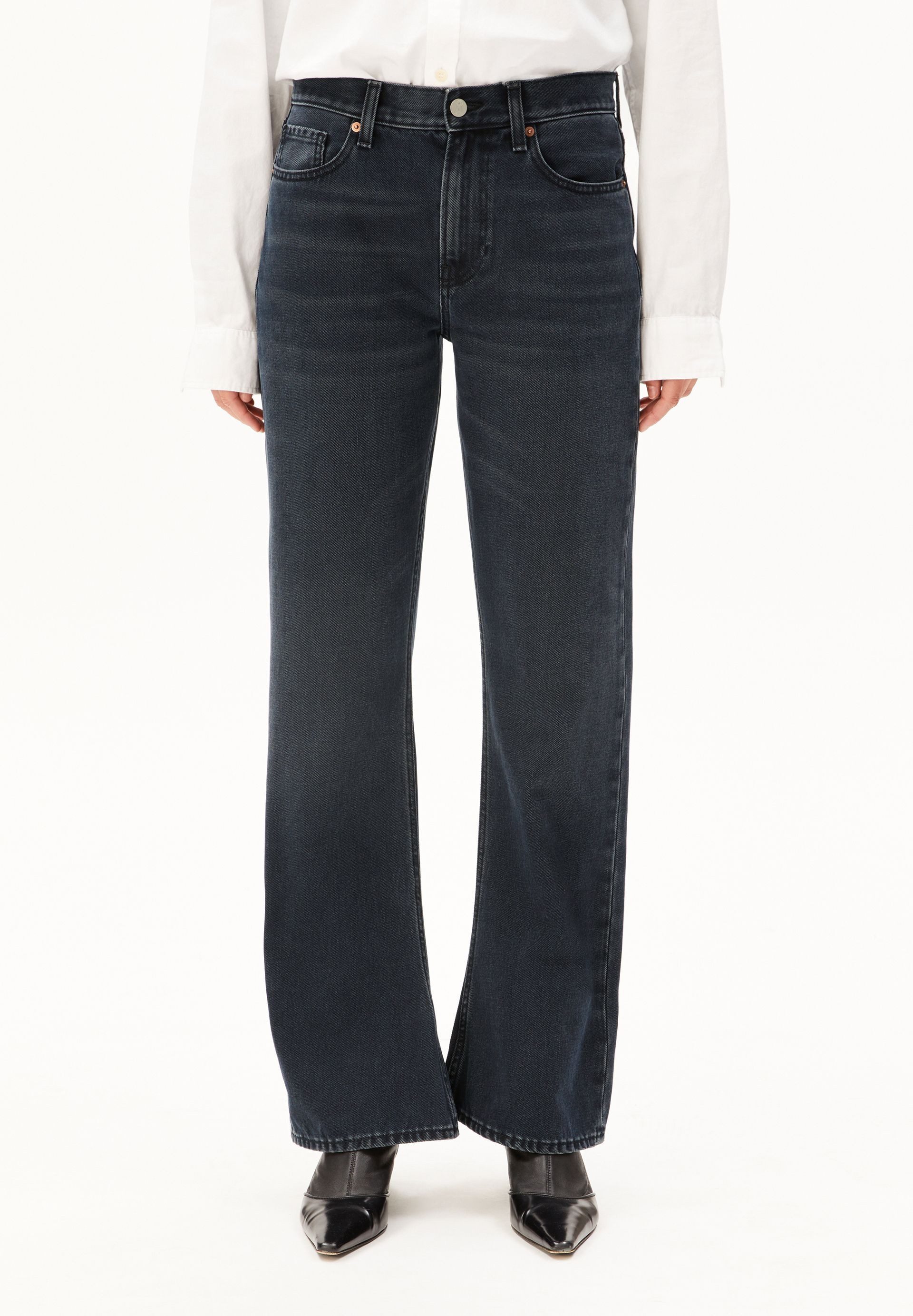 Armedangels Bootcut-Jeans AAKY Jeans aus 100% Bio-Baumwolle (Non-Stretch, Regular Fit) Mid waist