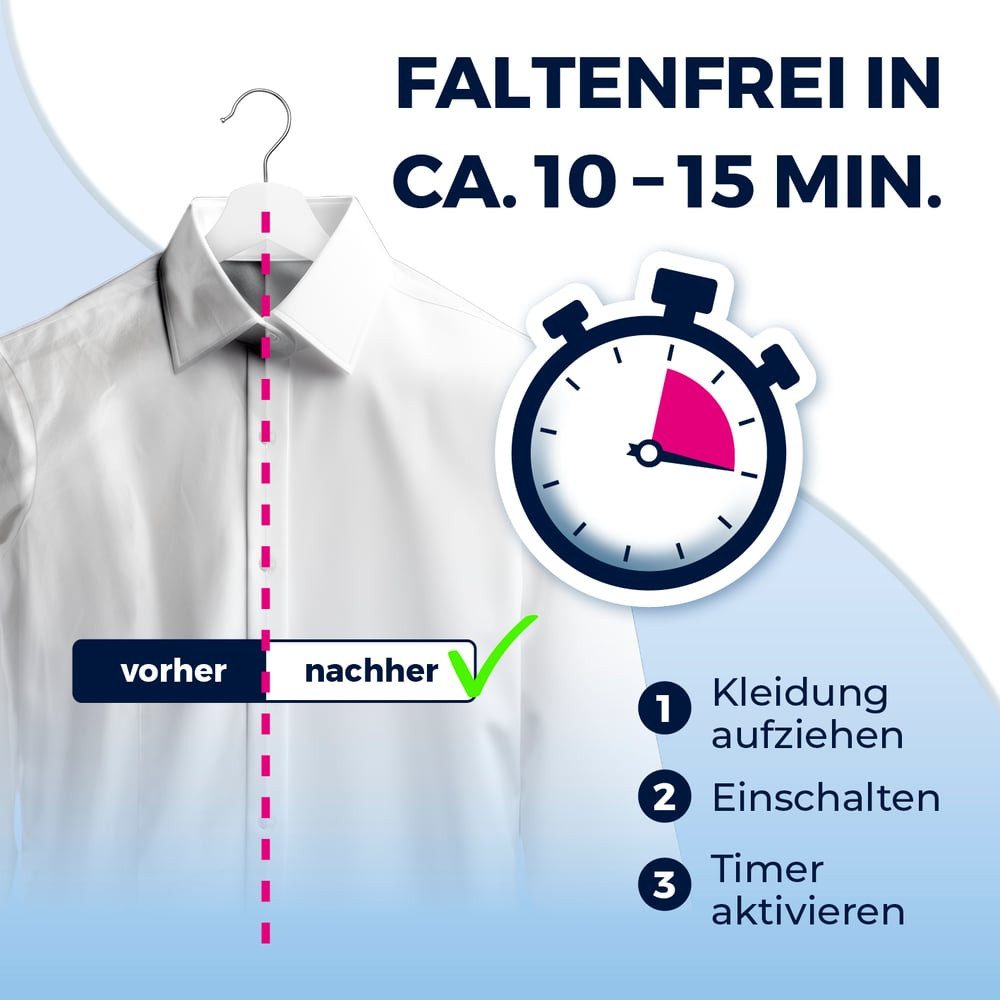 CLEANmaxx Bügelsystem automatischer Hemdenbügler mit Dampffunktion, 1800 W, Innovativer Bügler für Hemden & Blusen, Bügelautomat Bügelpuppe