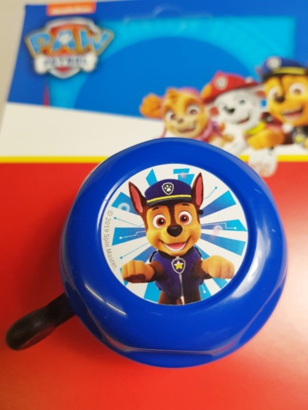 Bike Fashion Fahrradklingel ♫♫ Kinder Klingel / Glocke "PAW PATROL", blau, Chase, Ø 55mm