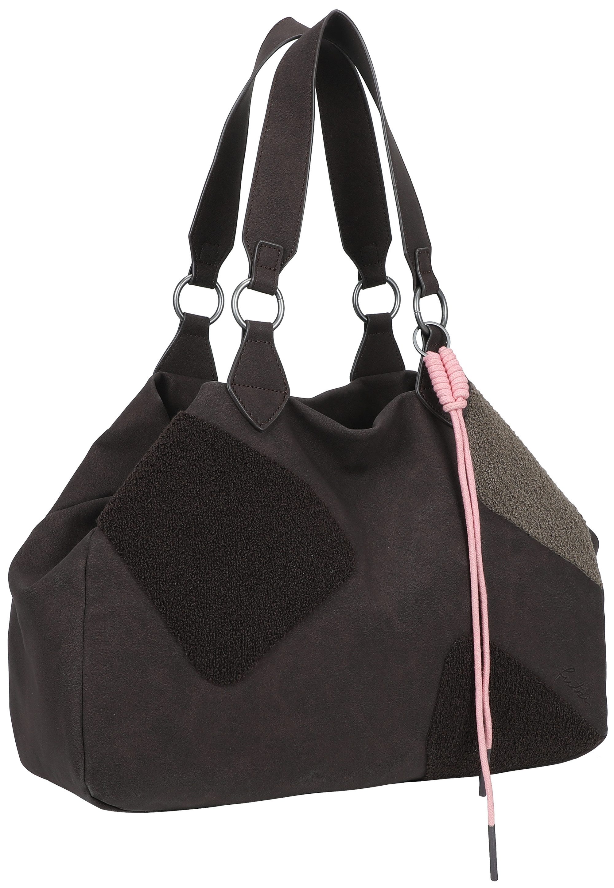 Fritzi aus Preußen Henkeltasche Izzy Medium Limited Happy, mit moderner und weicher Flockung
