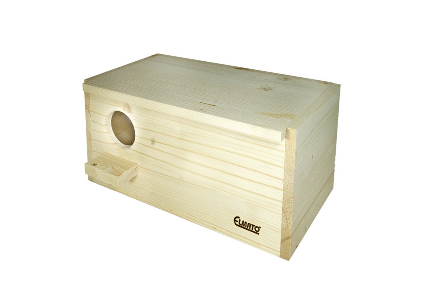 ELMATO Nistkasten Elmato 13501 Großsittichkobel Nistkasten, Fichte massiv, 40x22x20cm