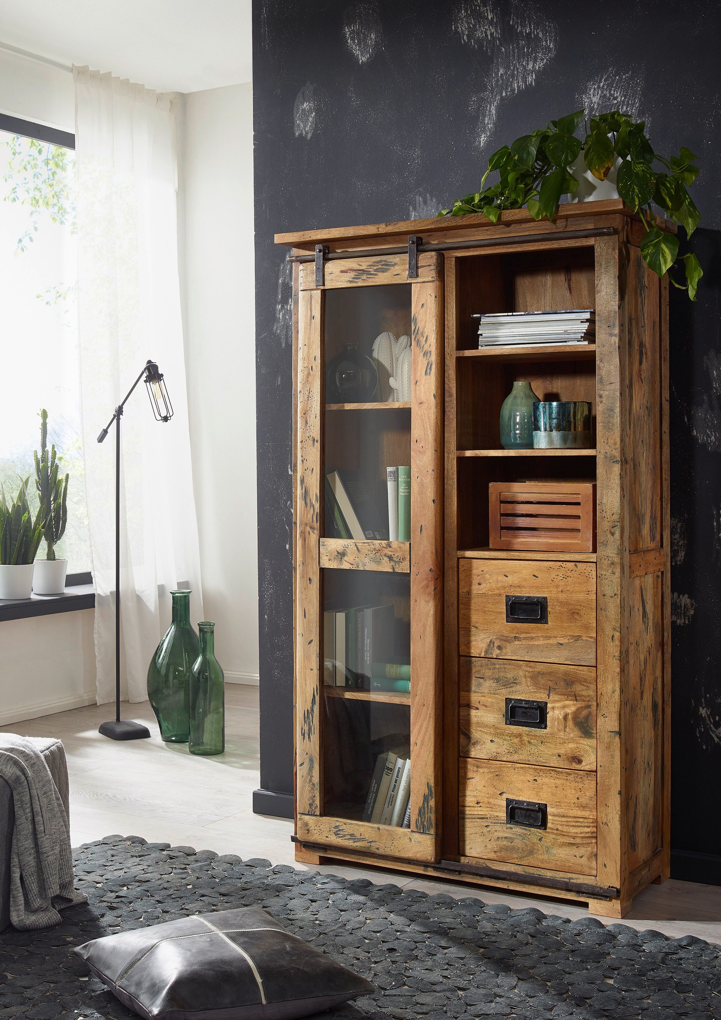 Woodroom Vitrine Pali (Mango massiv natur günstig online kaufen