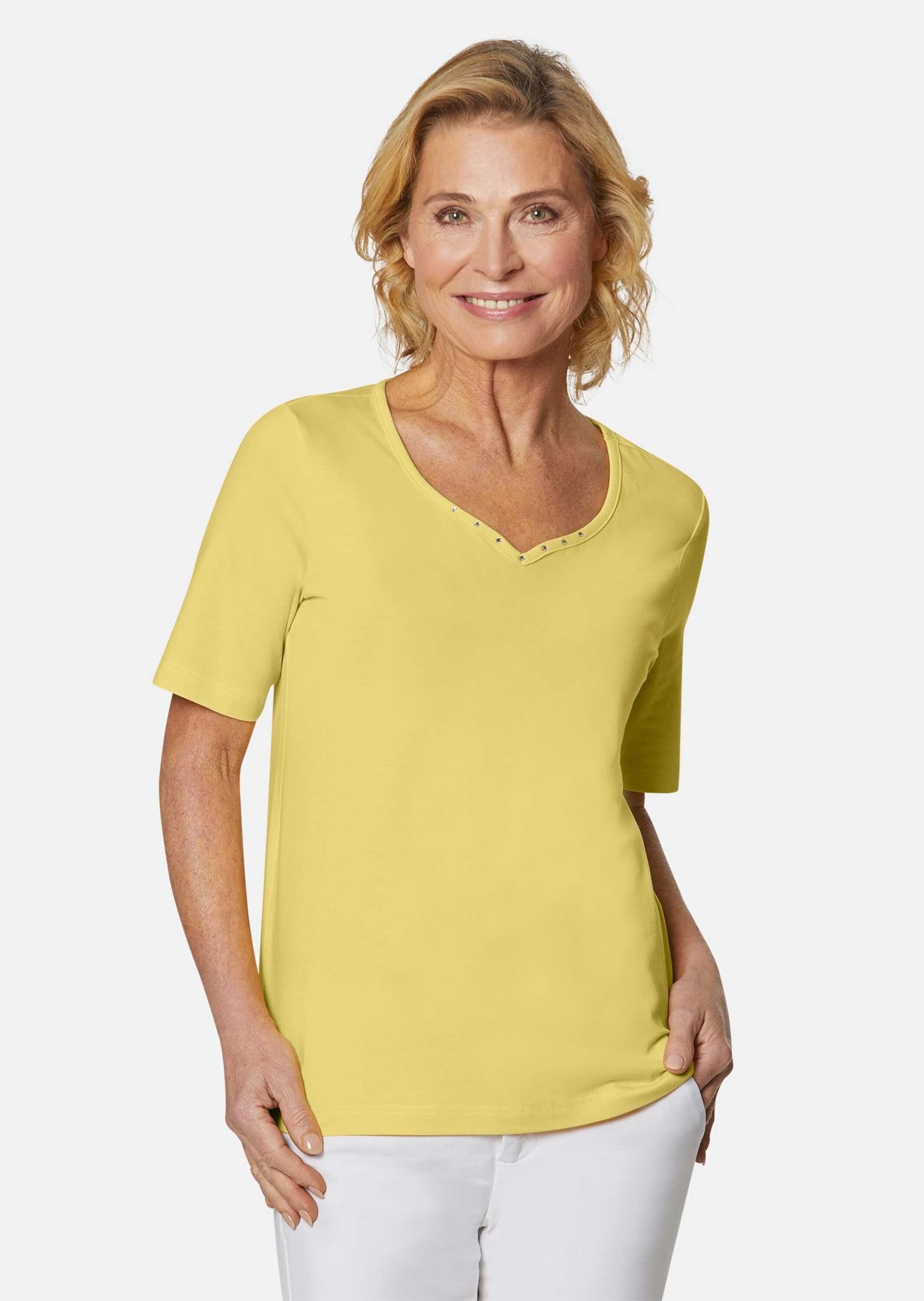 GOLDNER T-Shirt T-Shirt mit charmantem Ausschnitt günstig online kaufen