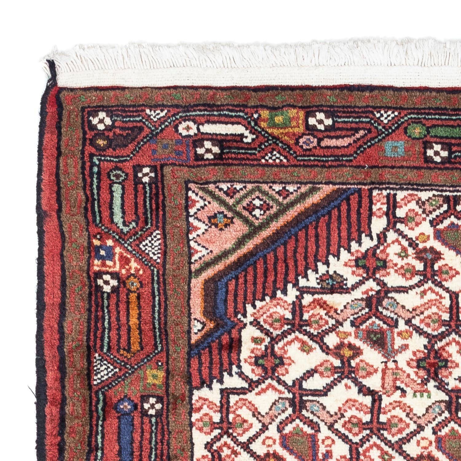10 Wollteppich Handgeknüpft cm, mm, morgenland, Hosseinabad rechteckig, Rosso 130 chiaro x Höhe: 75 Medaillon