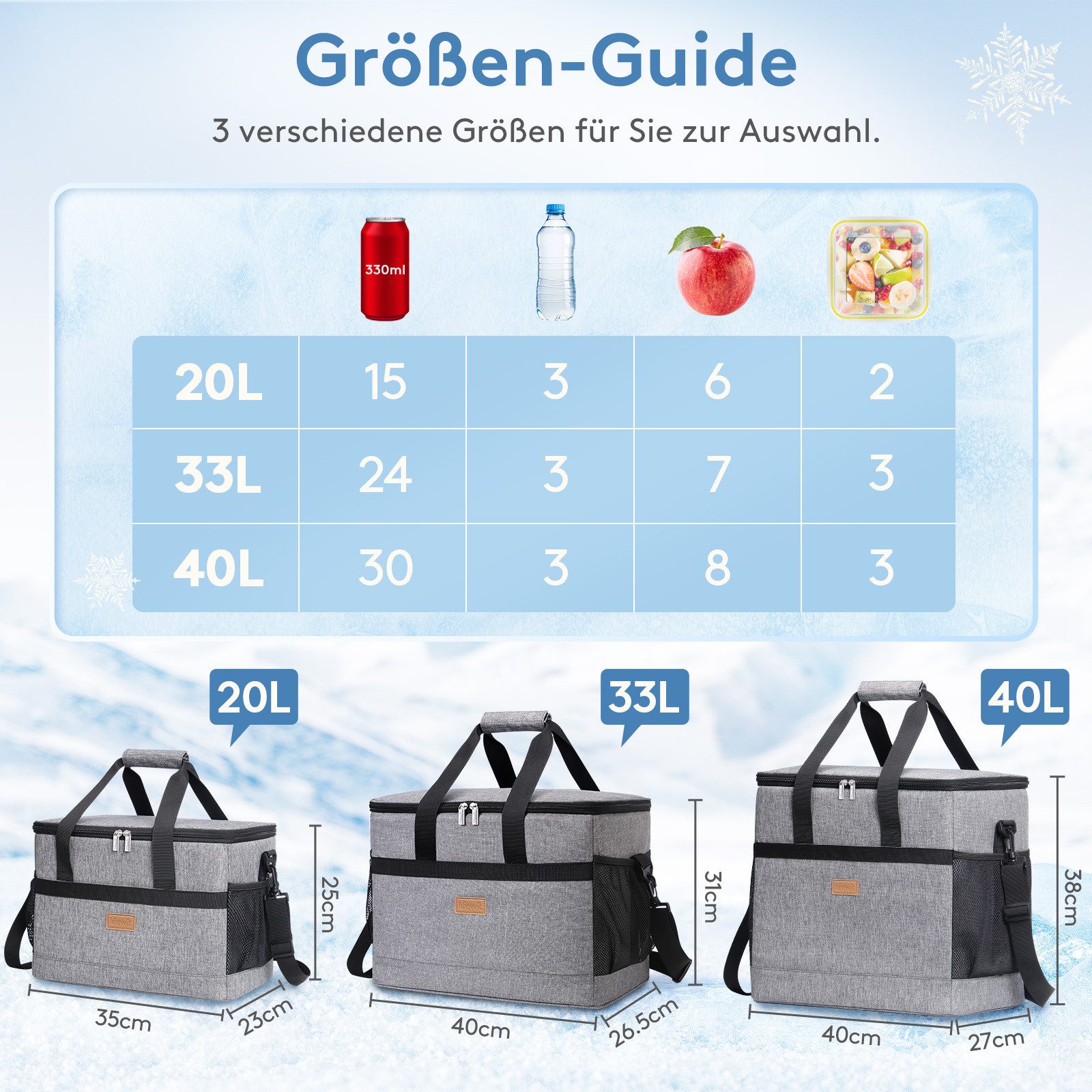 Lifewit Picknicktasche Kühltasche Groß faltbar Kühlkorb Kühlbox Isoliertasc günstig online kaufen