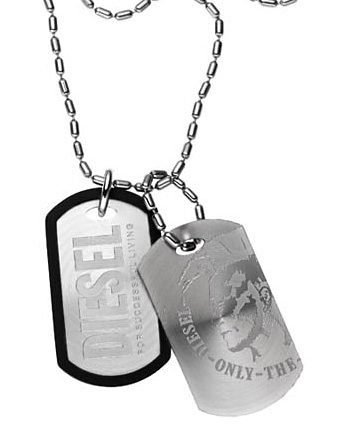 Diesel Kette mit Anhänger Ювелирные изделия Edelstahl Halsschmuck Kugelkette (Set, 3-tlg)