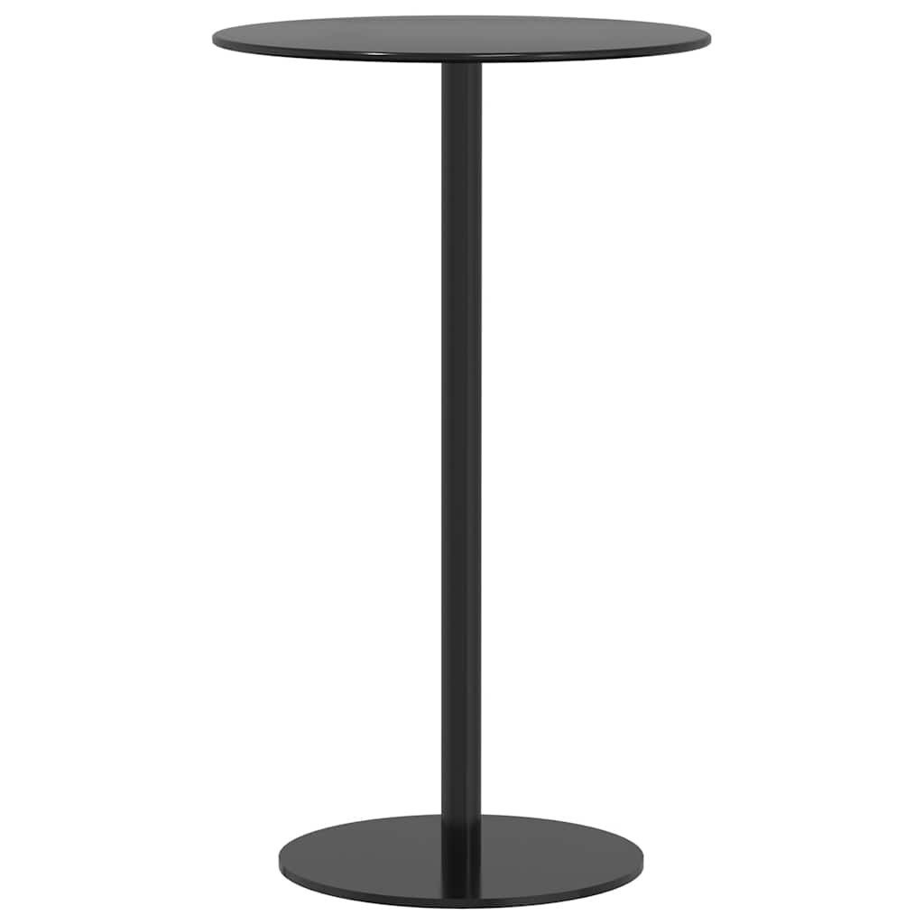 vidaXL Gartentisch Gartentisch Rund Schwarz Ø60x105 cm Stahl (1-St)