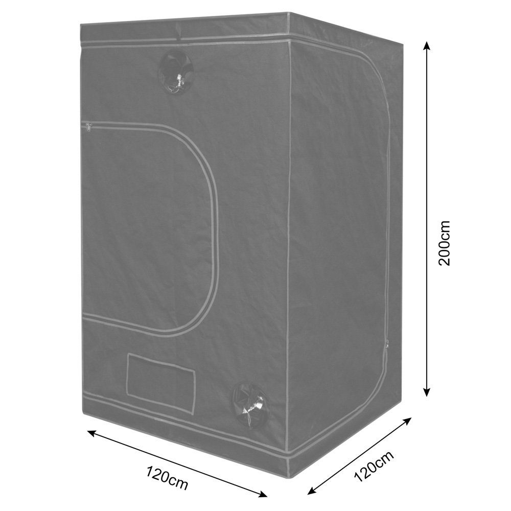 Kingpower Growschrank St) Zuchtschrank Anzuchttopf Growbox (1 Zuchtzelt Kingpower Gewächshaus 120x120x200cm