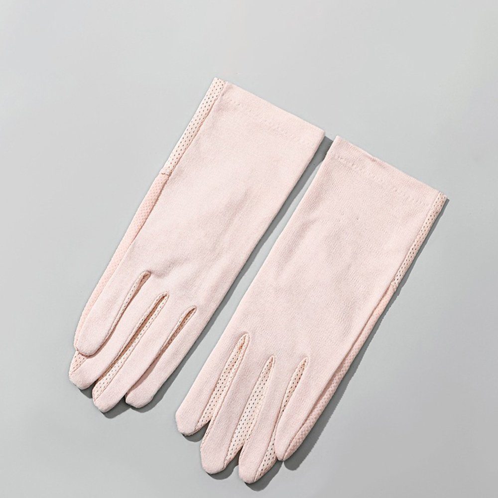 ZanMax Fahrradhandschuhe Damen-Sonnenschutzhandschuhe, atmungsaktiv, UV-Handschuhe,Touchscreen Hellrosa