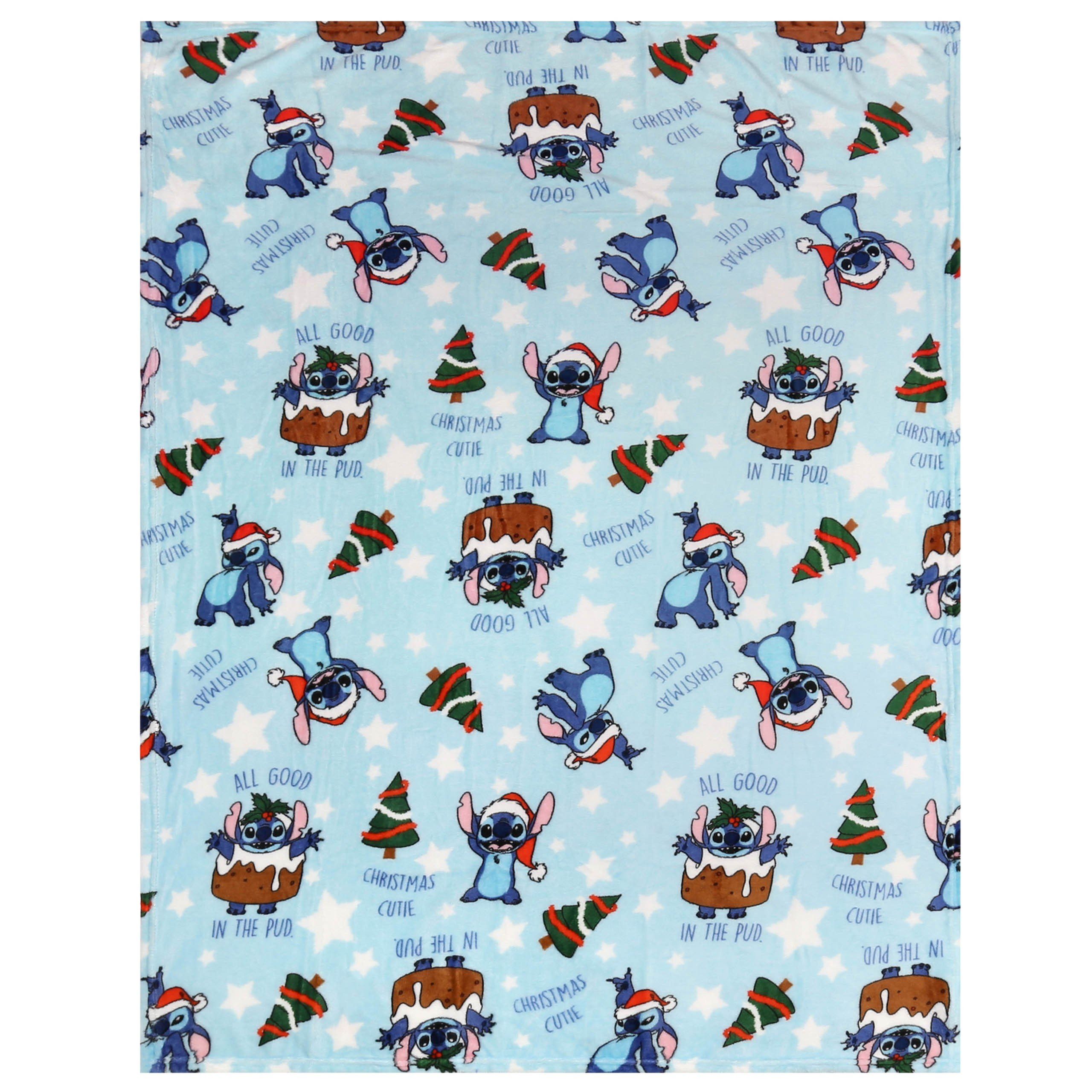 Tagesdecke DISNEY Stitch Blue Decke, Weihnachtsdecke 120x150 cm