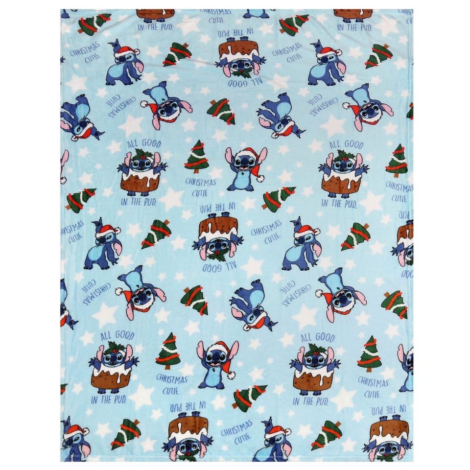 Tagesdecke DISNEY Stitch Blue Decke, Weihnachtsdecke 120x150 cm