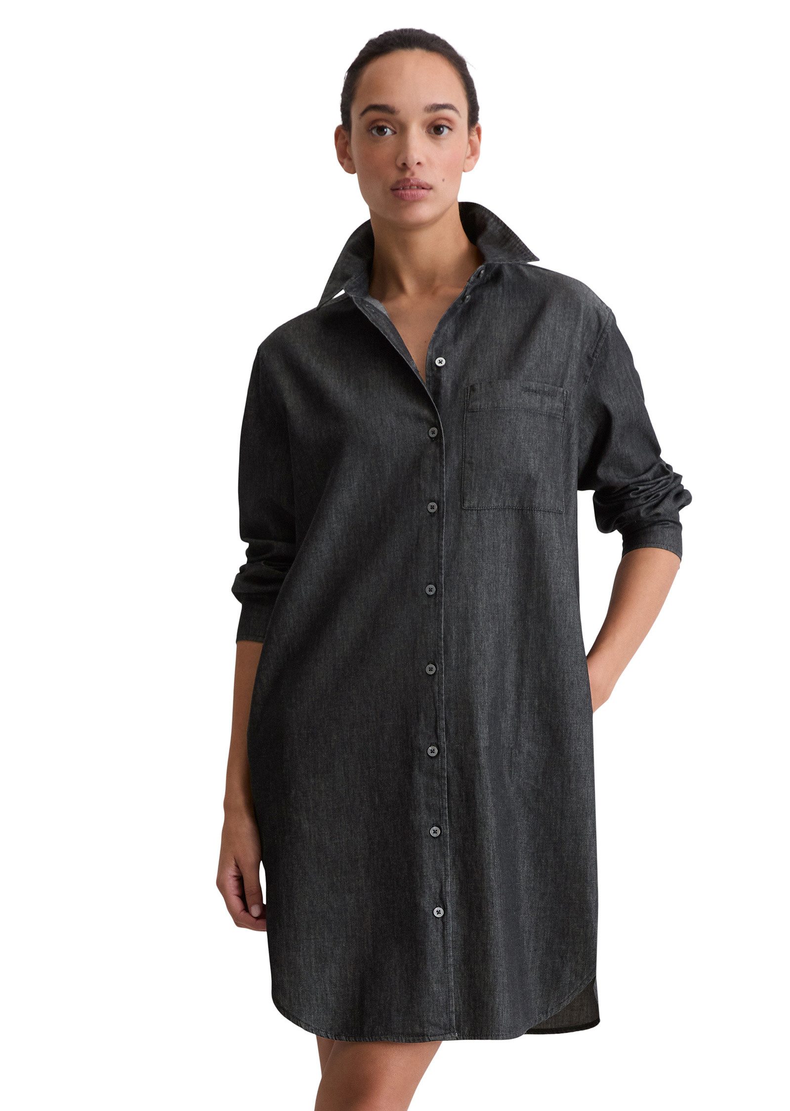 Marc O'Polo Hemdblusenkleid aus Baumwoll-Chambray