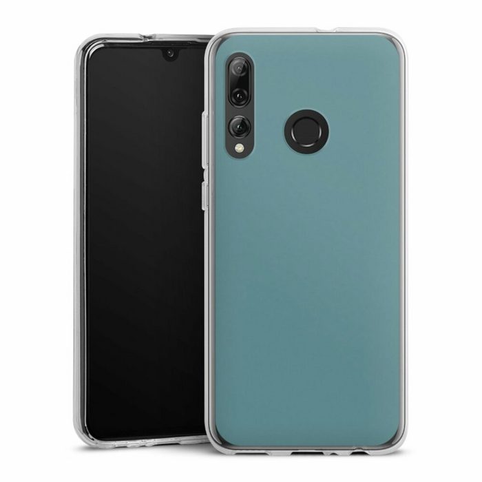 DeinDesign Handyhülle Art Blau einfarbig Petrol Huawei P Smart Plus (2019) Silikon Hülle Bumper Case Handy Schutzhülle