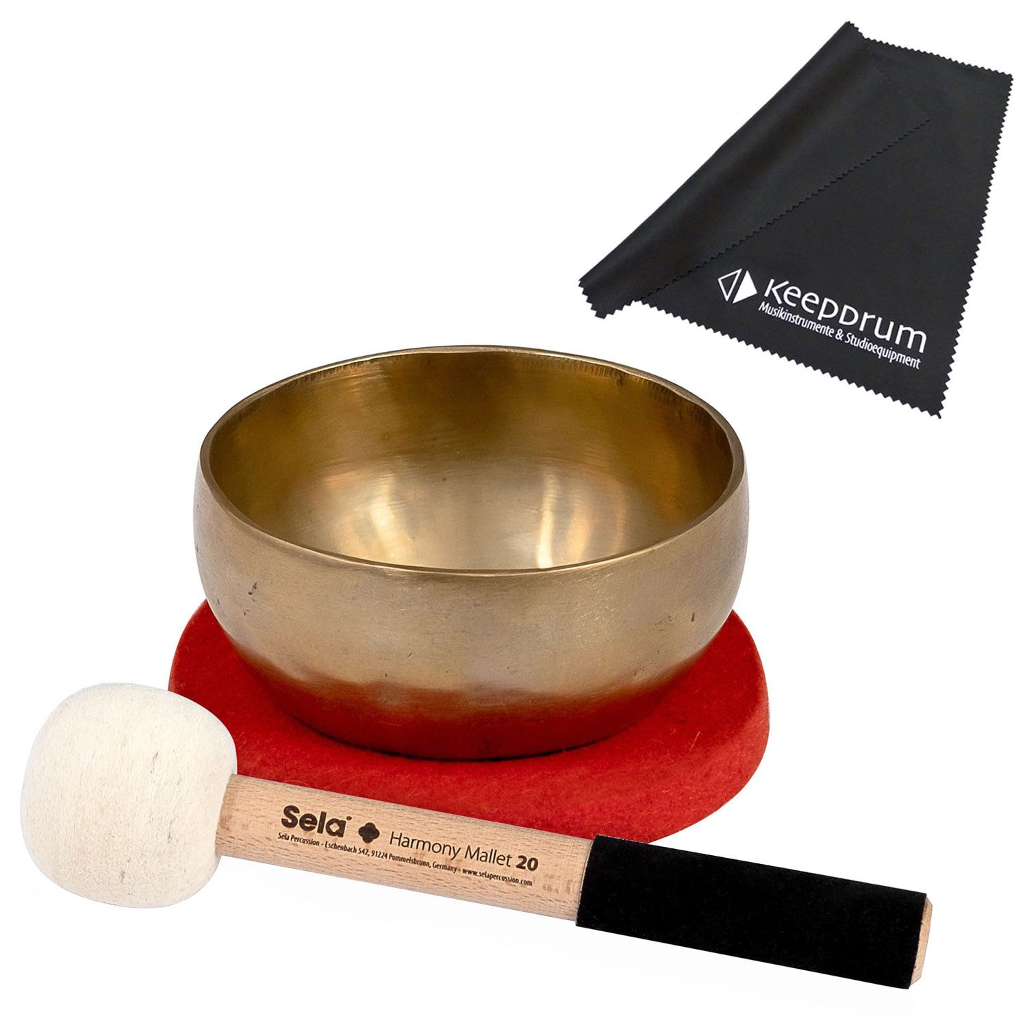 Sela Поющие чаши Sela Klangschale se260 Harmony 12 mit Молоток und Mikrofasertuch,Harmony Singing Bowl, 12 cm mit Молоток, mit Mikrofasertuch
