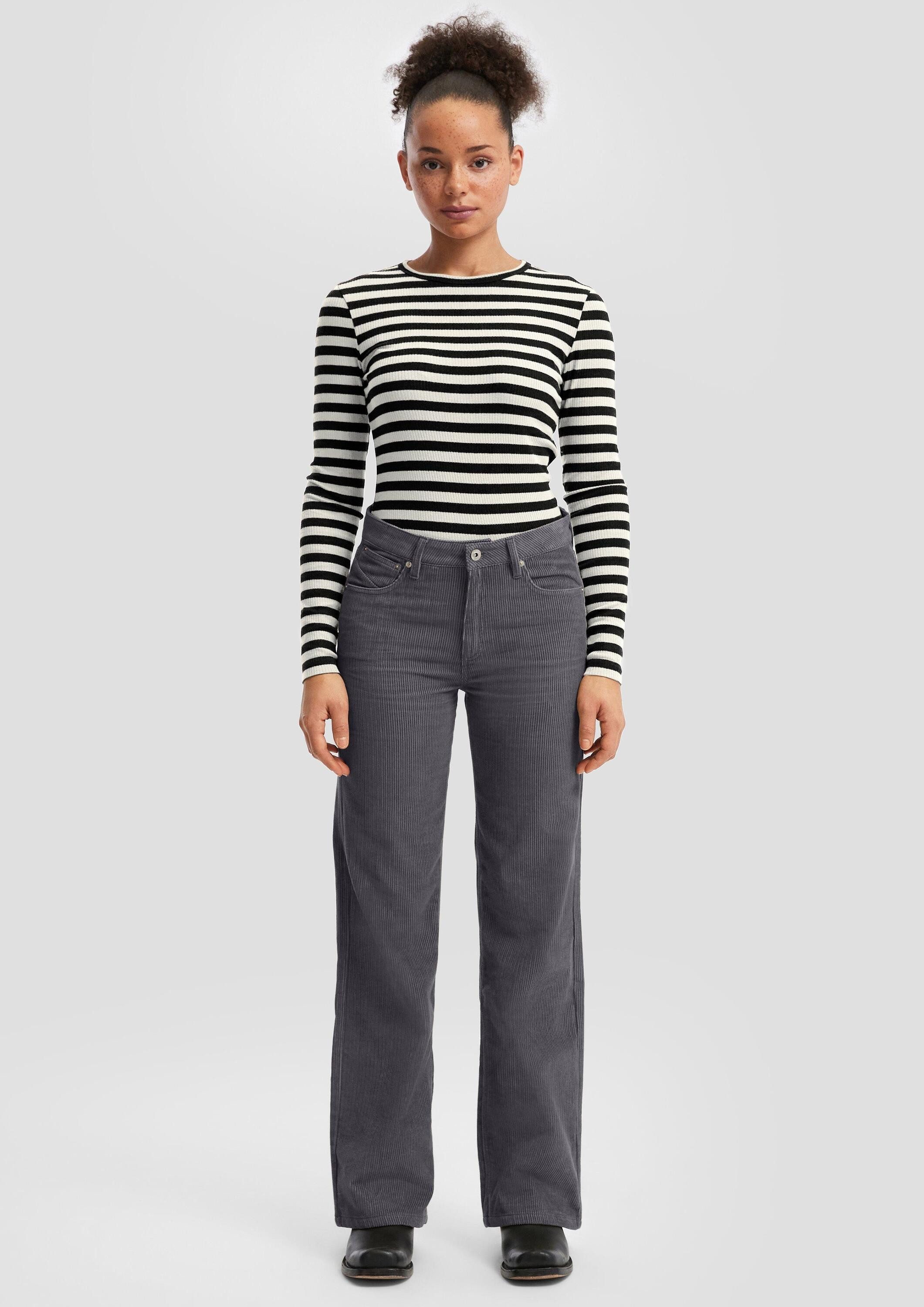 QS Chinos Hose Cordhose mit weitem Bein günstig online kaufen