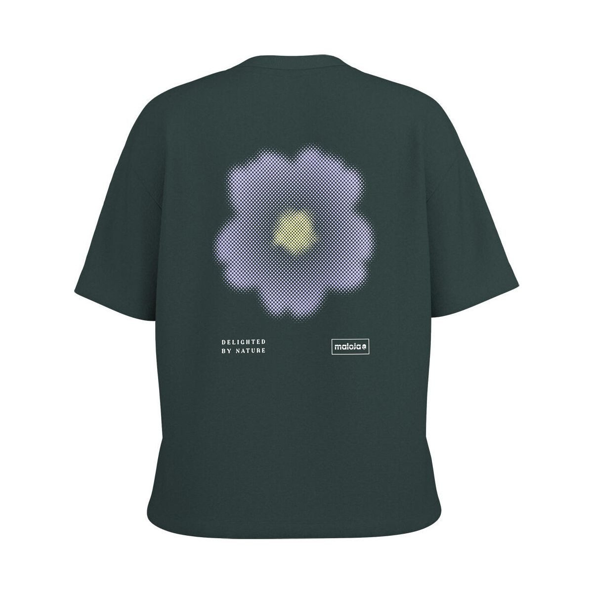 Maloja Kurzarmshirt TasmanM. T-Shirt aus Bio-Baumwolle mit hohem Rippenkragen und gerastertem