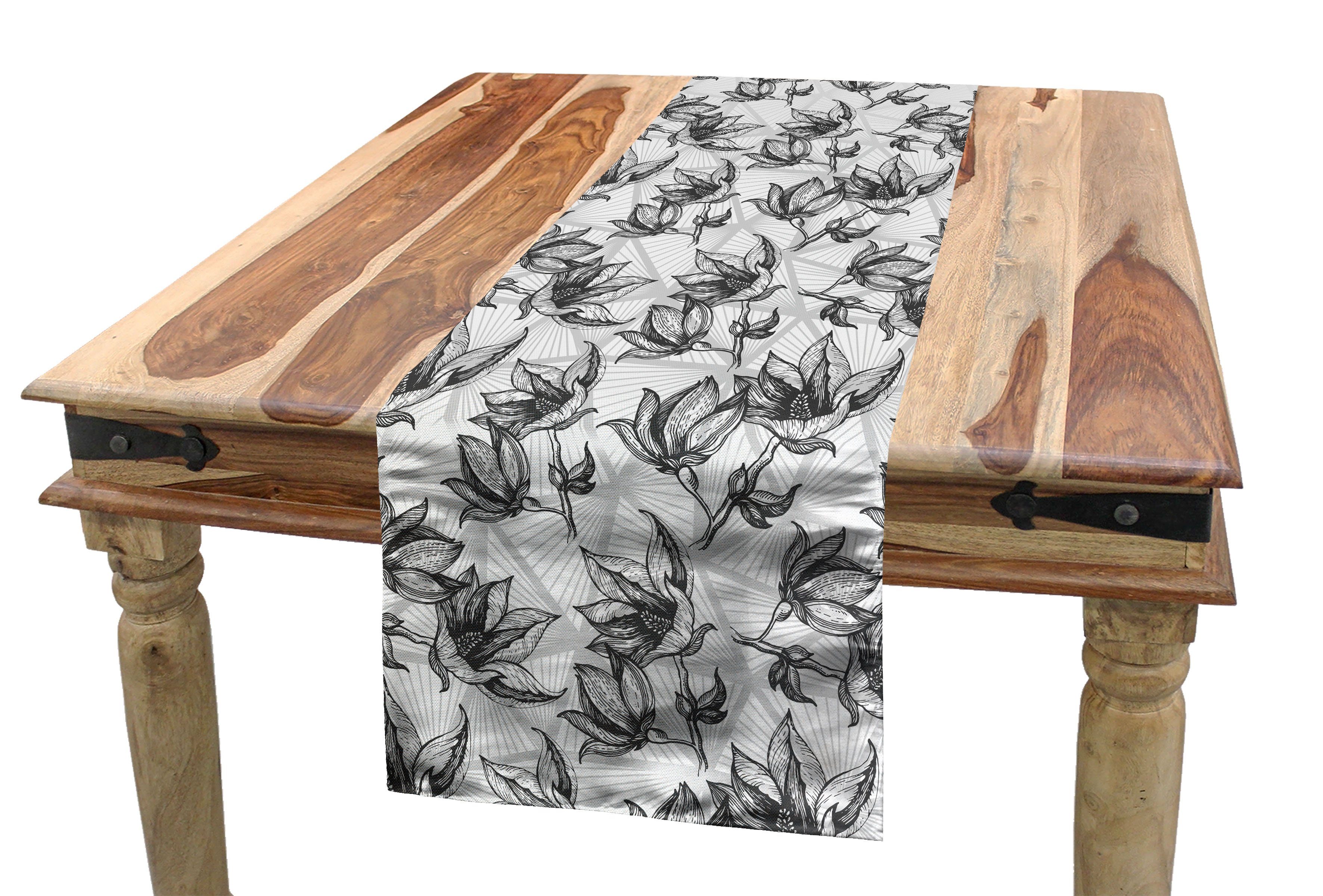 Esszimmer Blumen Kunst Dekorativer Tischläufer Küche Abakuhaus auf Tischläufer, Botanisch Rechteckiger polygonale