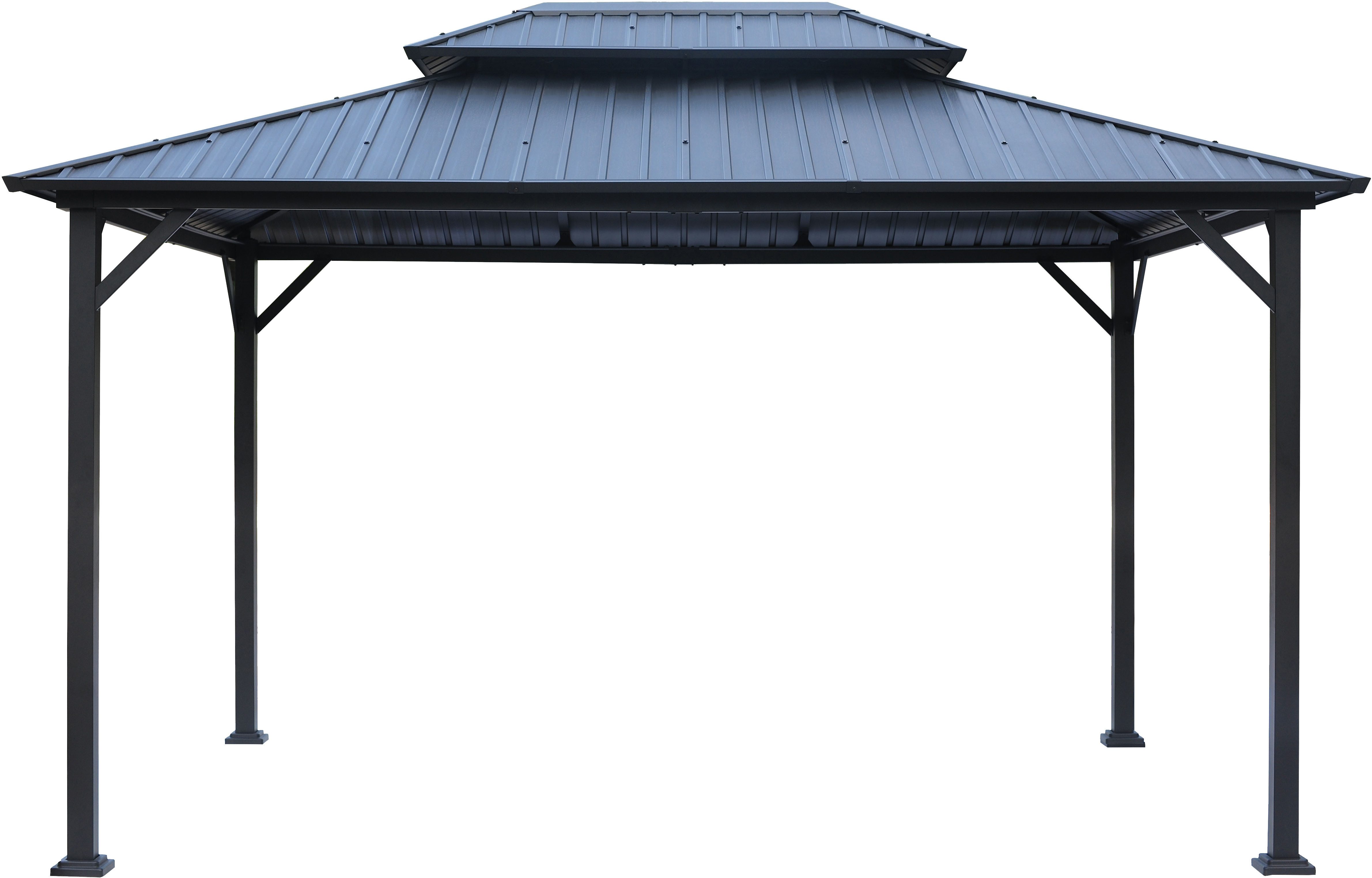 KONIFERA Pavillon Thasos, mit Doppeldach, in BxT: 300x300 cm und 400x300 cm, ohne Seitenteile