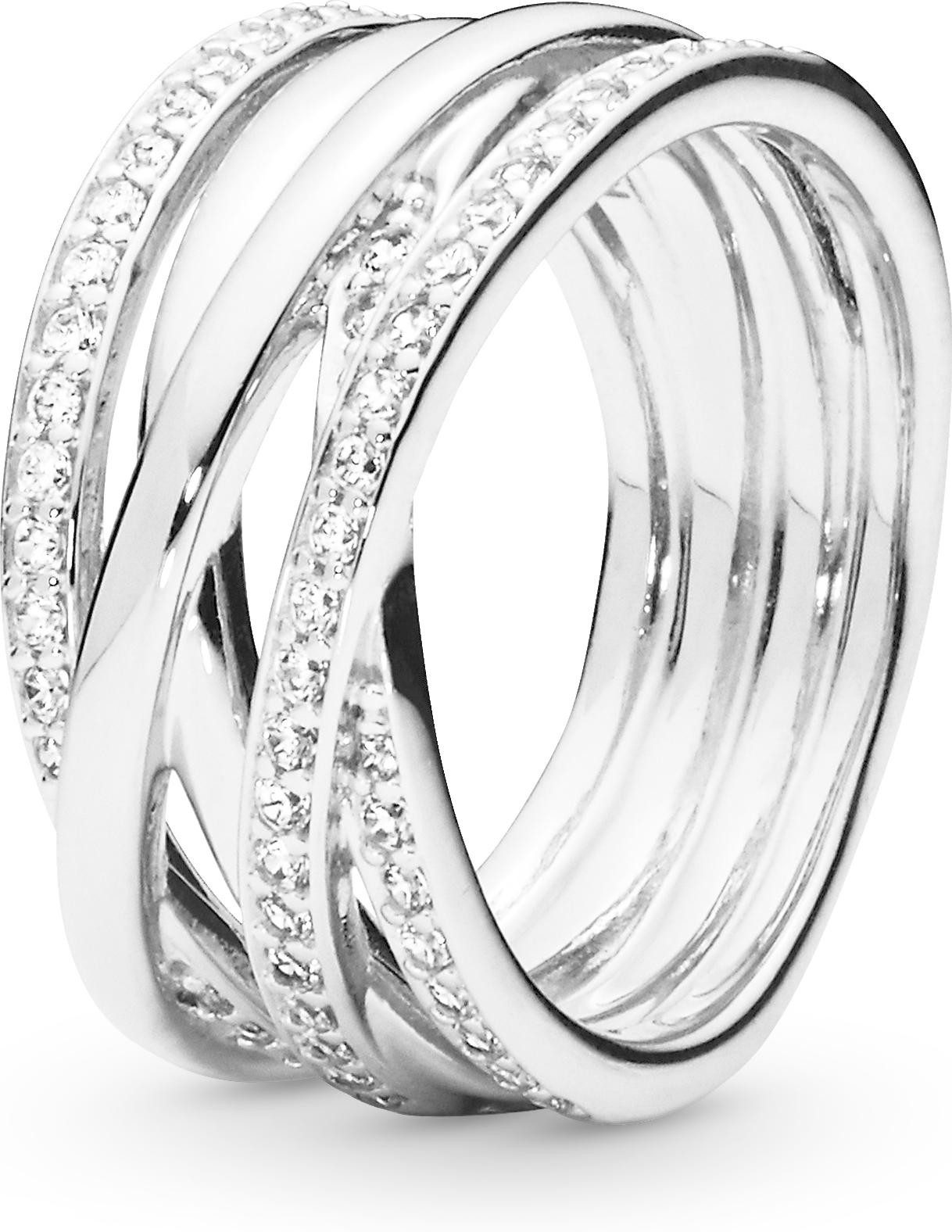 Pandora Fingerring Pandora Sparkling & Polished Lines Ring 190919CZ Damenri günstig online kaufen