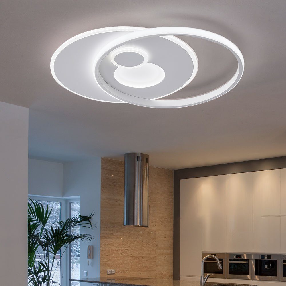 WOFI LED Deckenleuchte, Deckenleuchte Ringe dimmbar Deckenlampe LED ...
